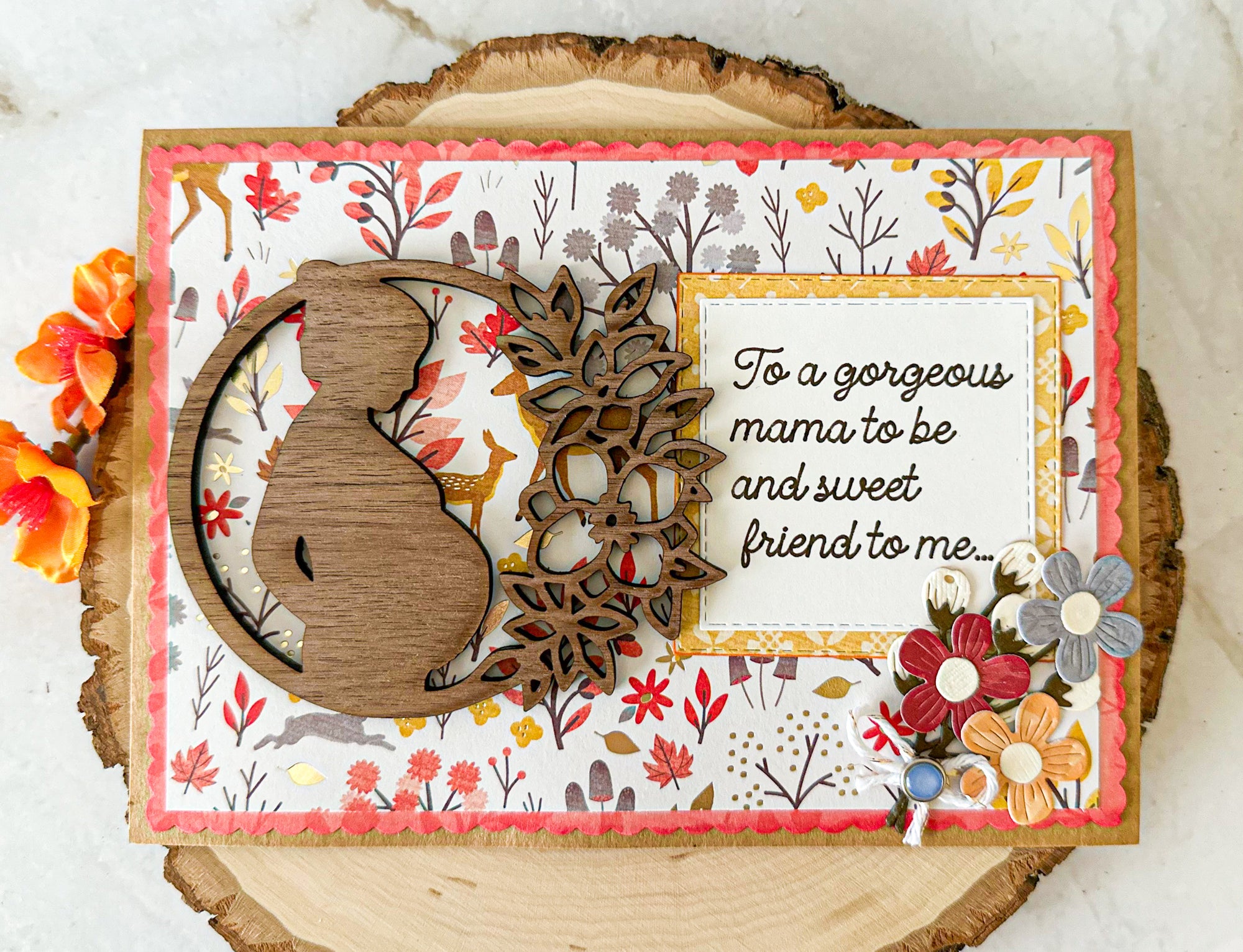 Wooden Baby Shower Card - New Beginning Designs