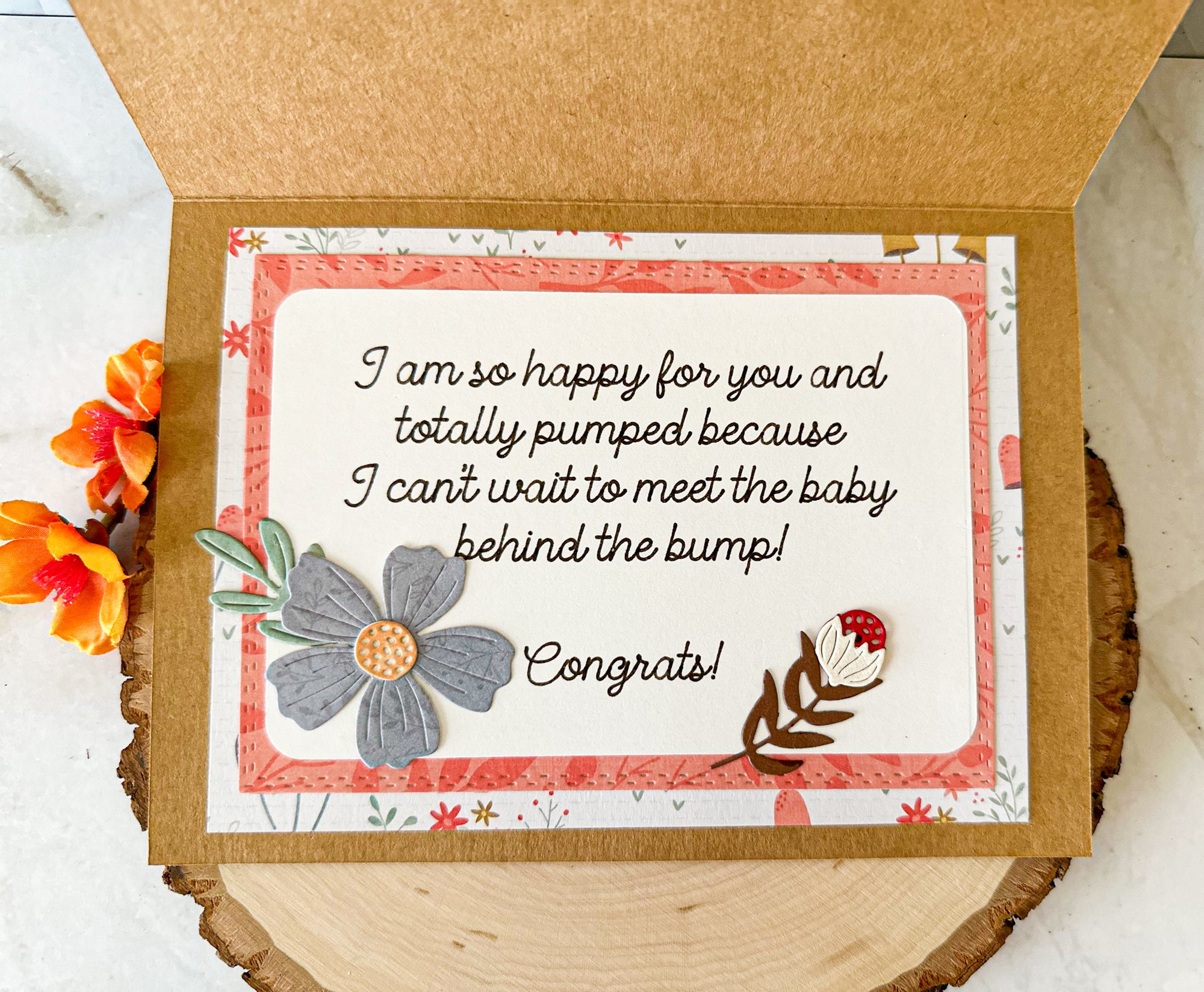 Wooden Baby Shower Card - New Beginning Designs