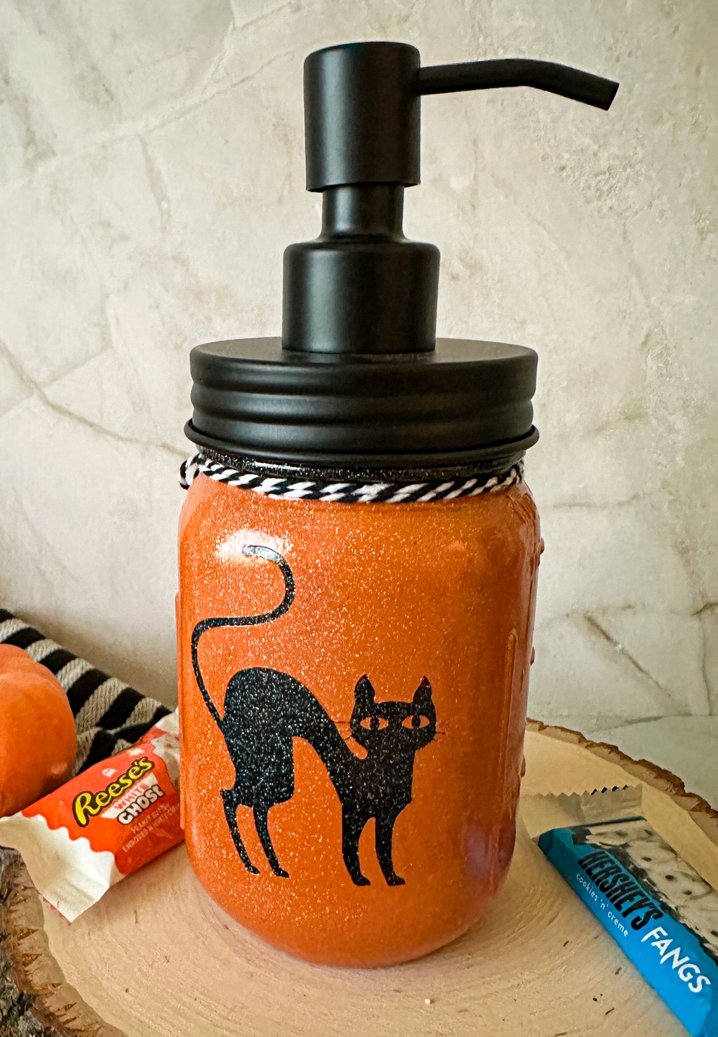 Halloween Mason Soap Jars, Halloween Mason Jar Soap Dispensers - New Beginning Designs