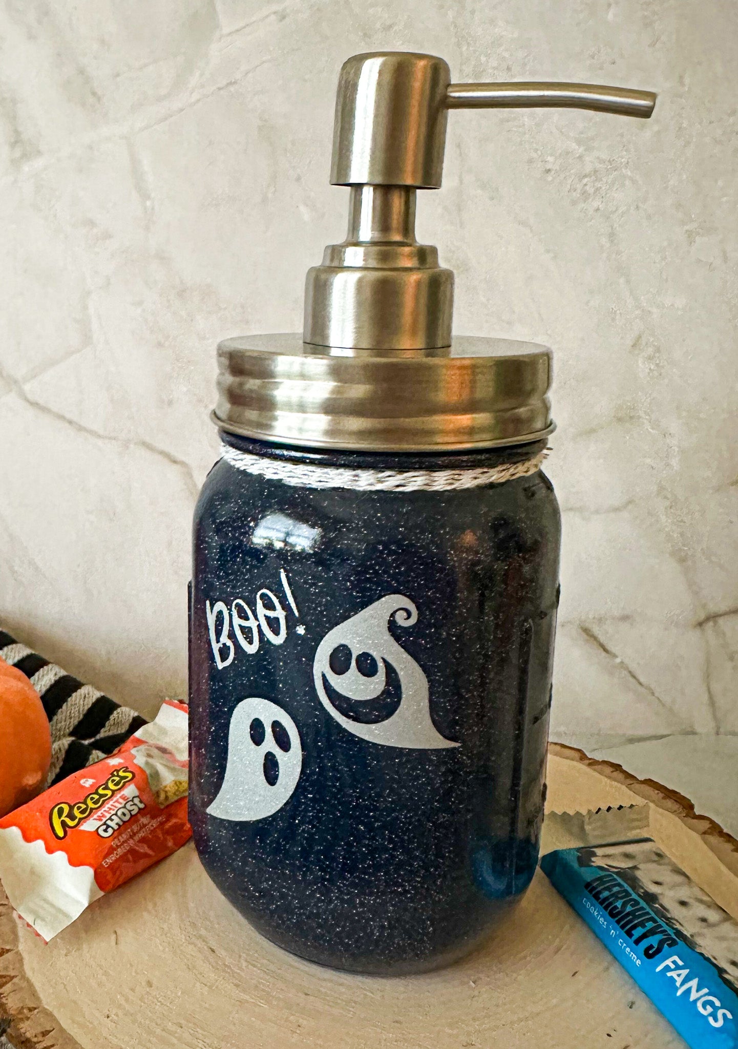 Halloween Mason Soap Jars, Halloween Mason Jar Soap Dispensers - New Beginning Designs
