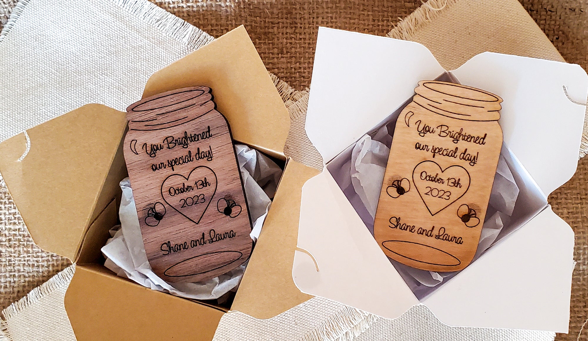 Mason Jar Wedding Favors - New Beginning Designs