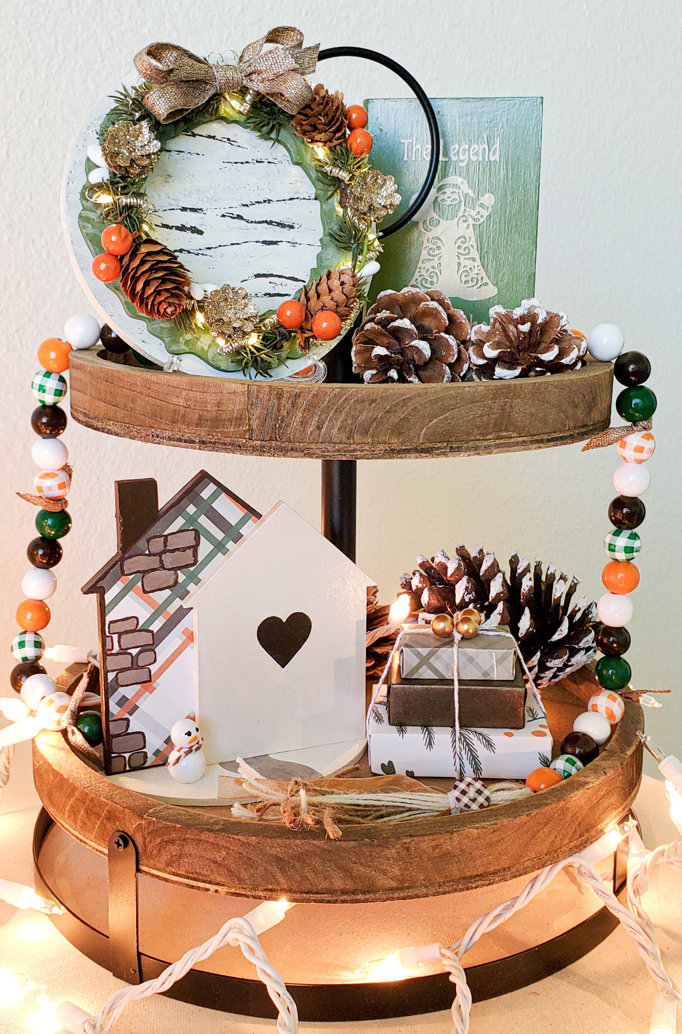 Home for the Holidays Tier Tray Decor - New Beginning Designs