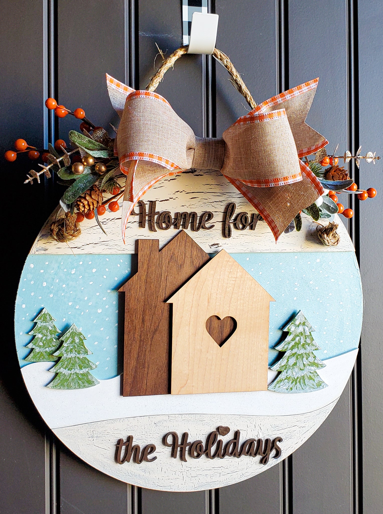 Home for the Holidays Door Sign - New Beginning Designs