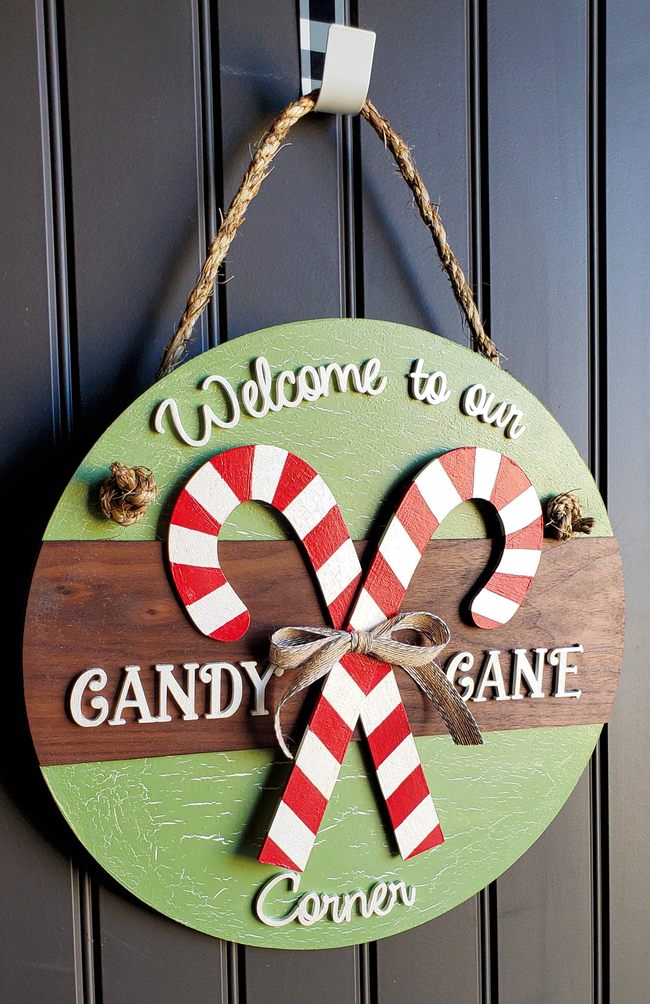 Candy Cane Door Sign - New Beginning Designs