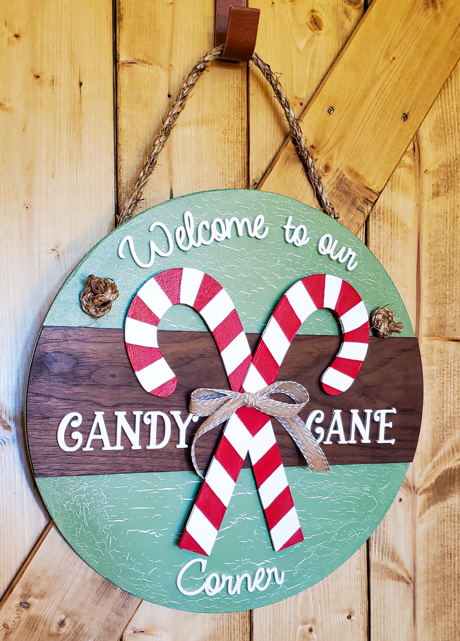 Candy Cane Door Sign - New Beginning Designs