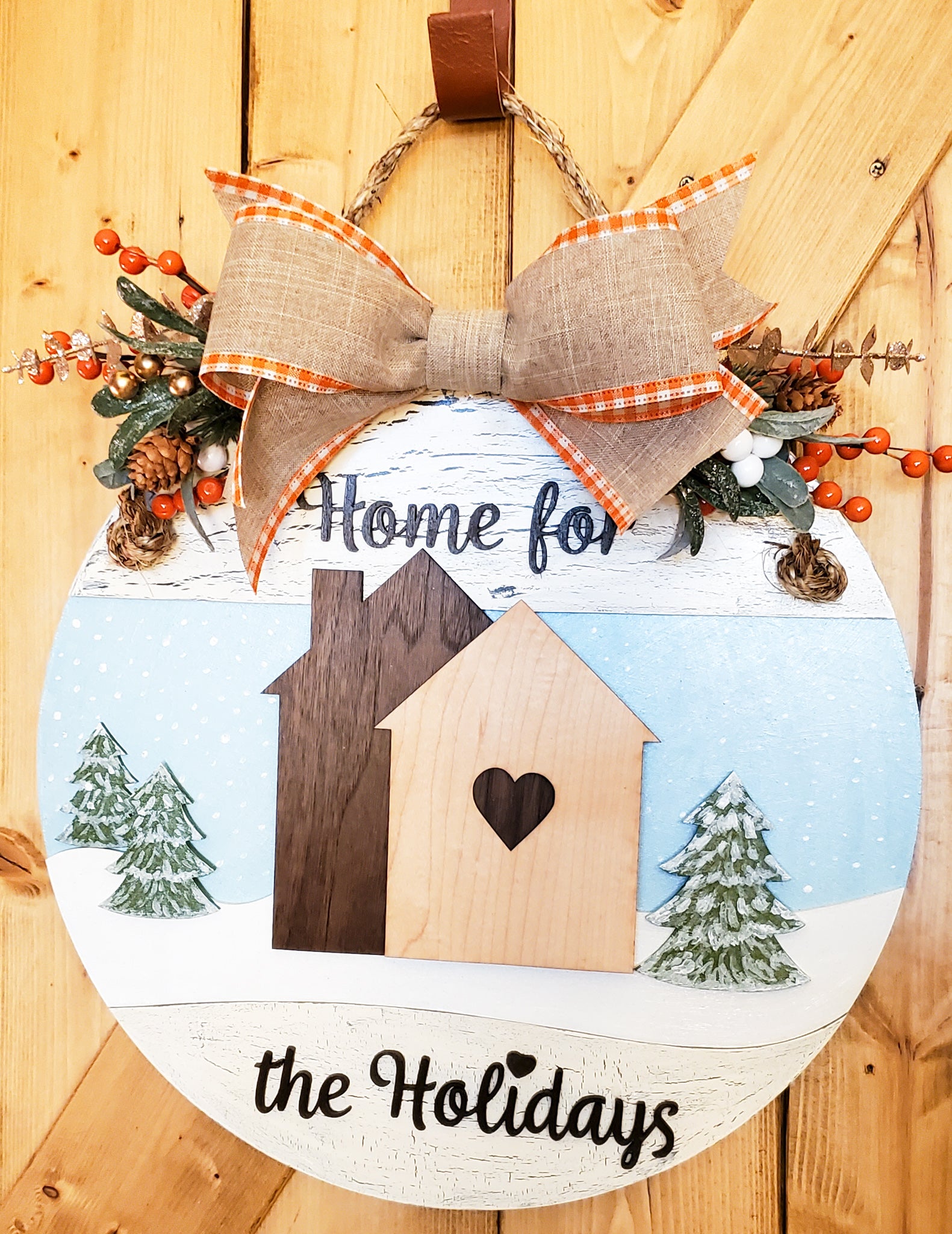 Home for the Holidays Door Sign - New Beginning Designs