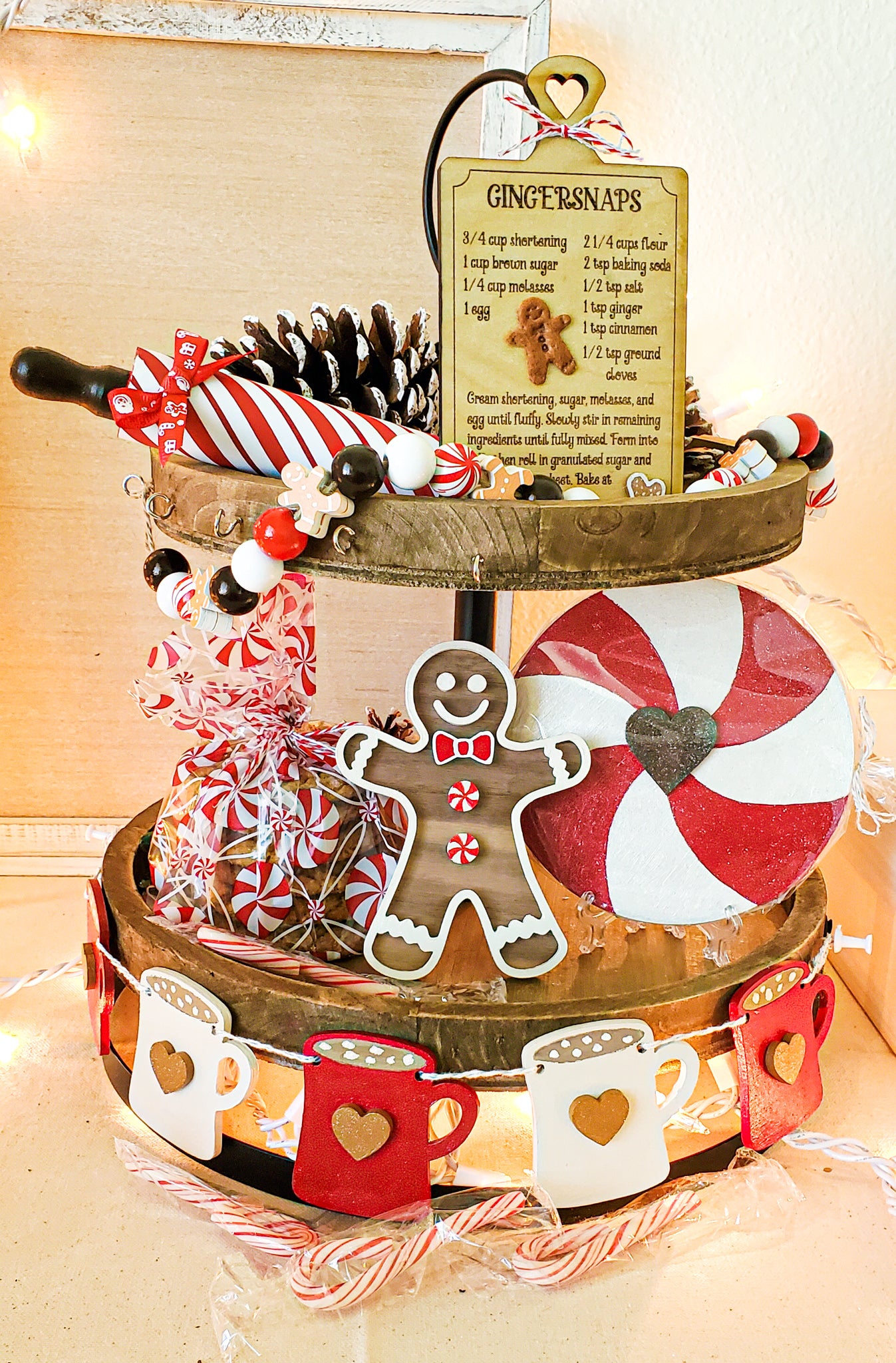 Cookies and Cocoa Tier Tray Decor - New Beginning Designs