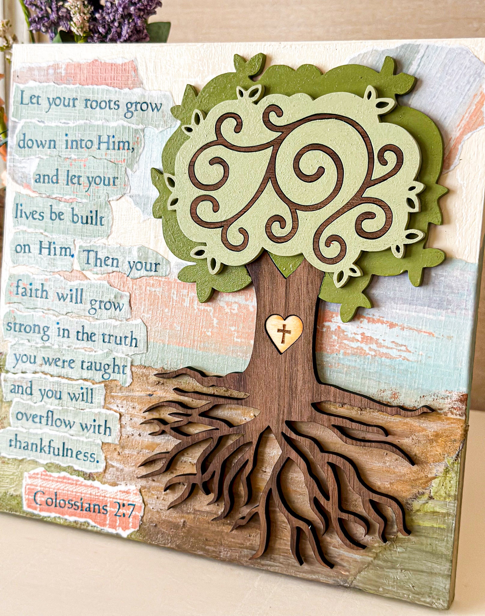 Tree Roots Scripture Art - New Beginning Designs