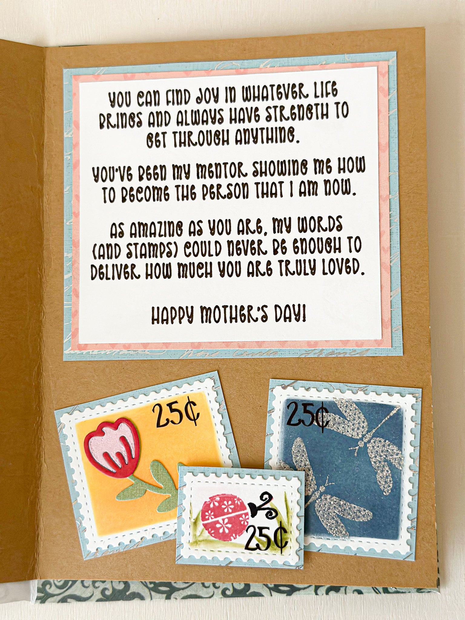 Floral Stamp Mother's Day Card - New Beginning Designs