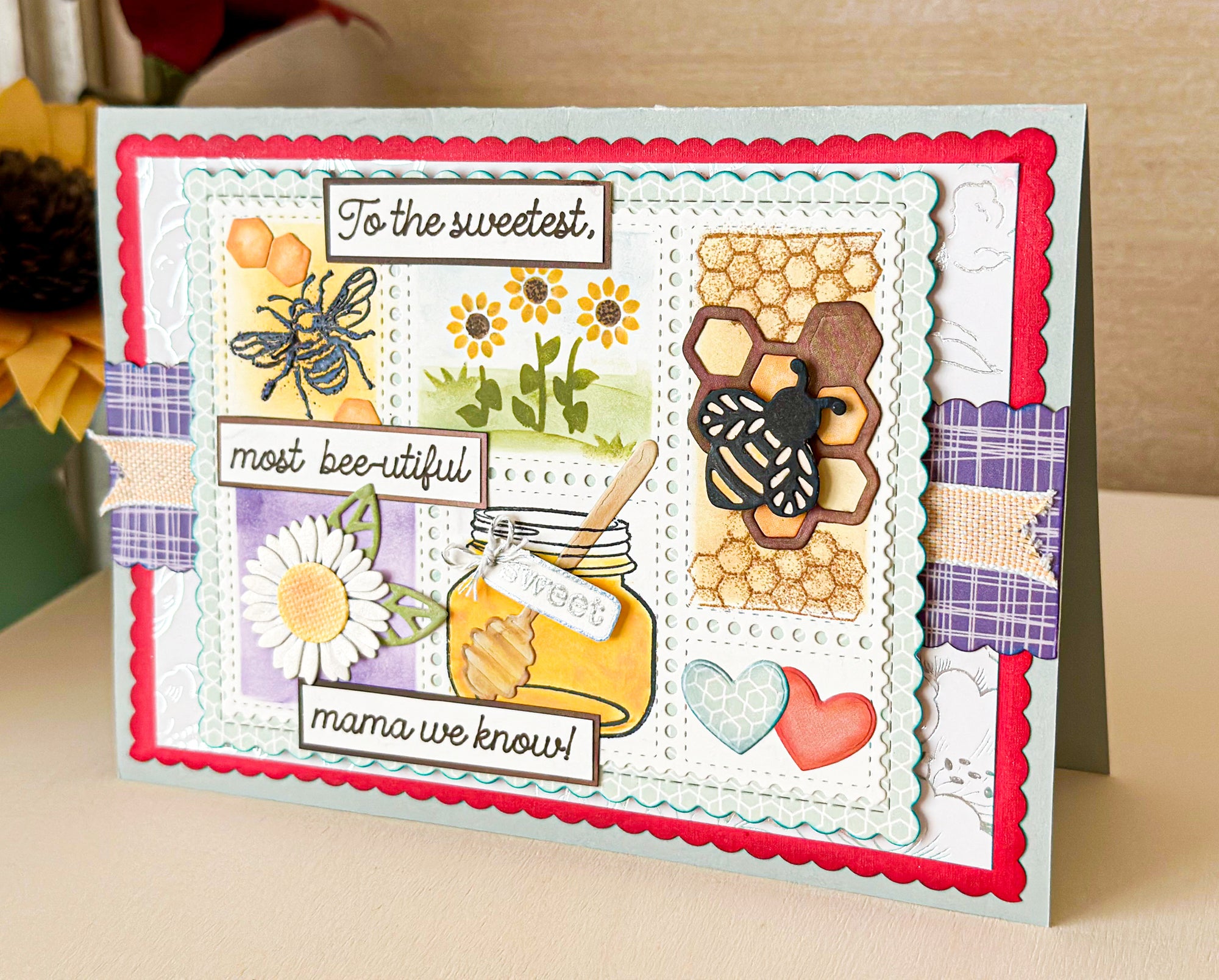 Honey Bee Stamp Mother's Day Card - New Beginning Designs