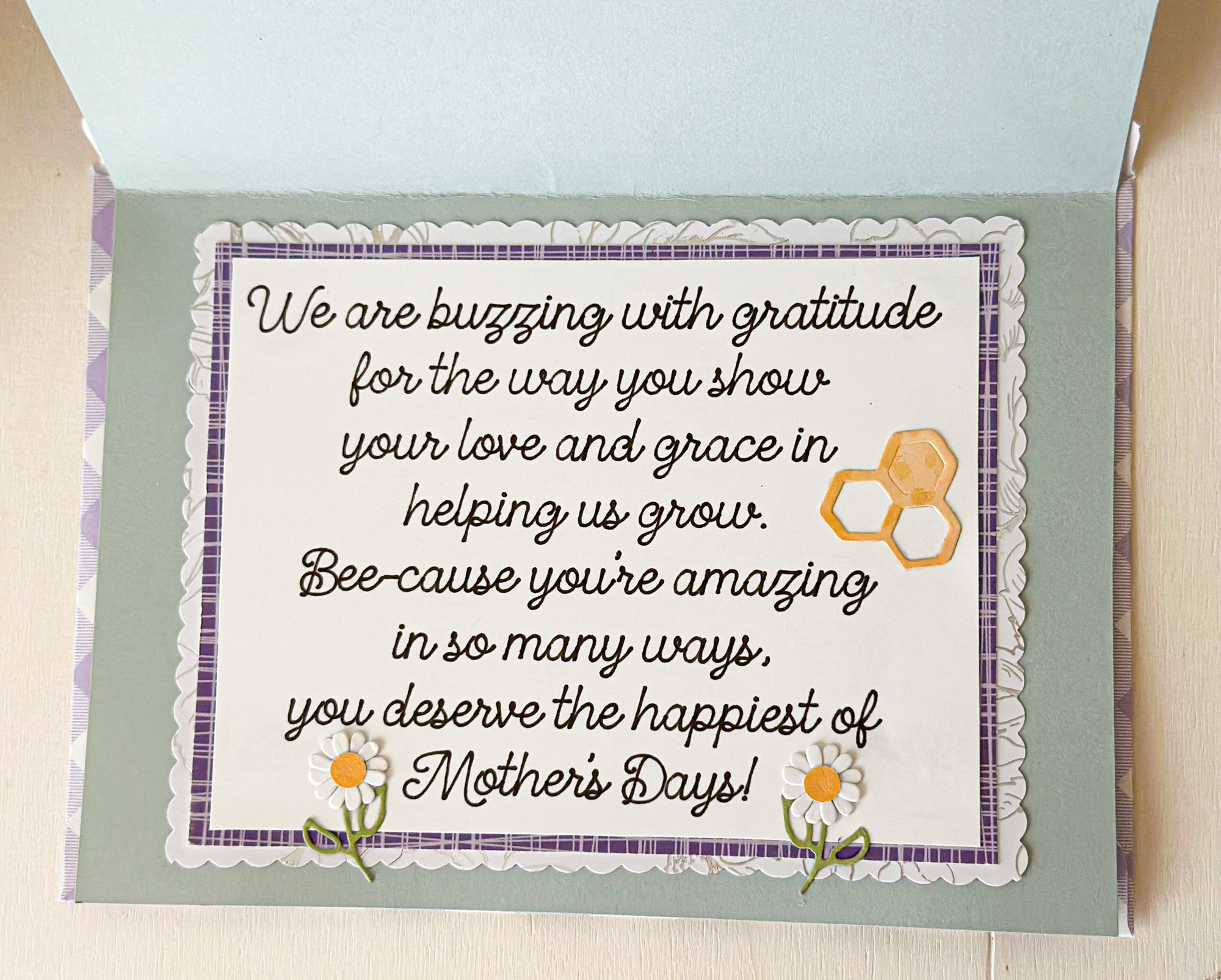 Honey Bee Stamp Mother's Day Card - New Beginning Designs