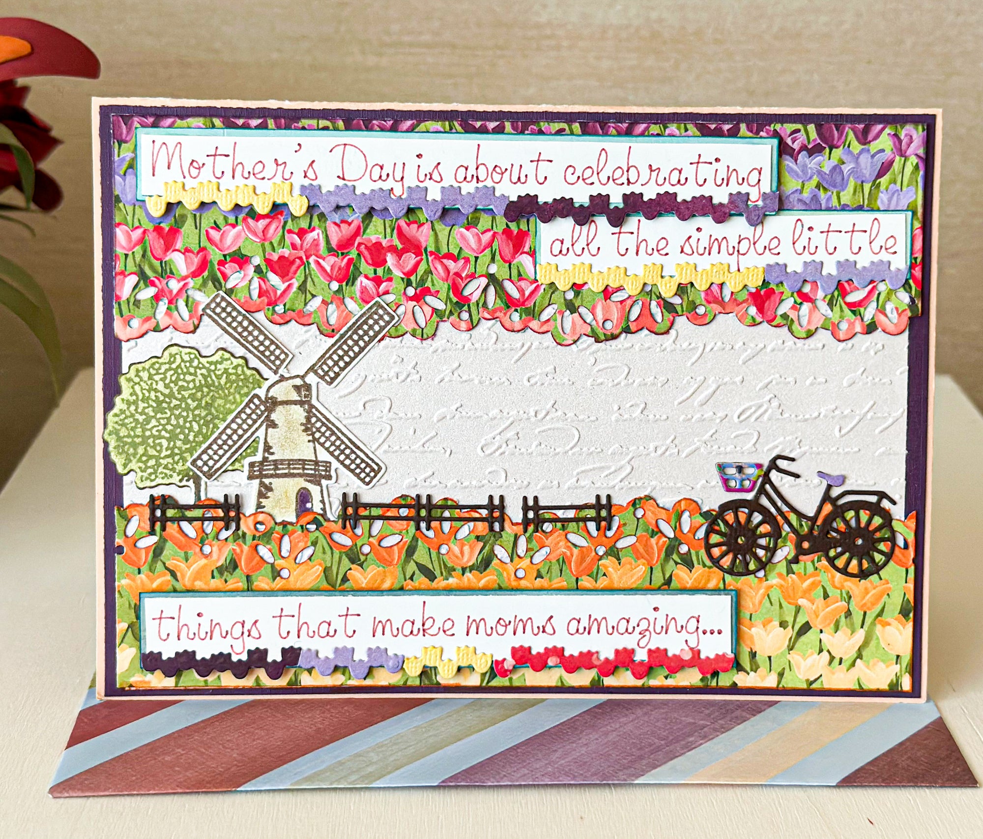 Tulip Mother's Day Card, Windmill Mother's Day Card - New Beginning Designs