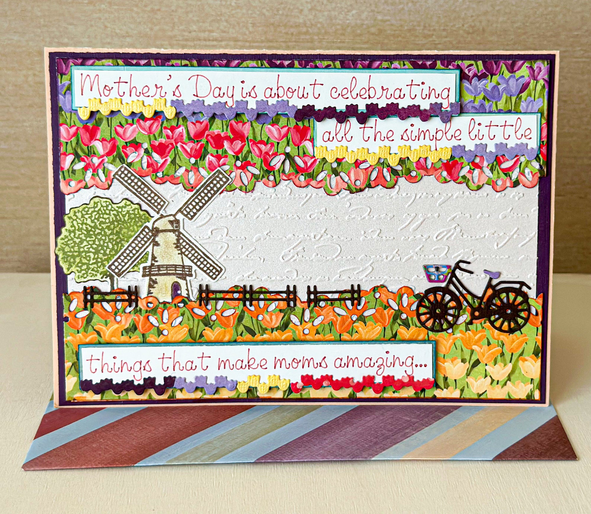 Tulip Mother's Day Card, Windmill Mother's Day Card - New Beginning Designs