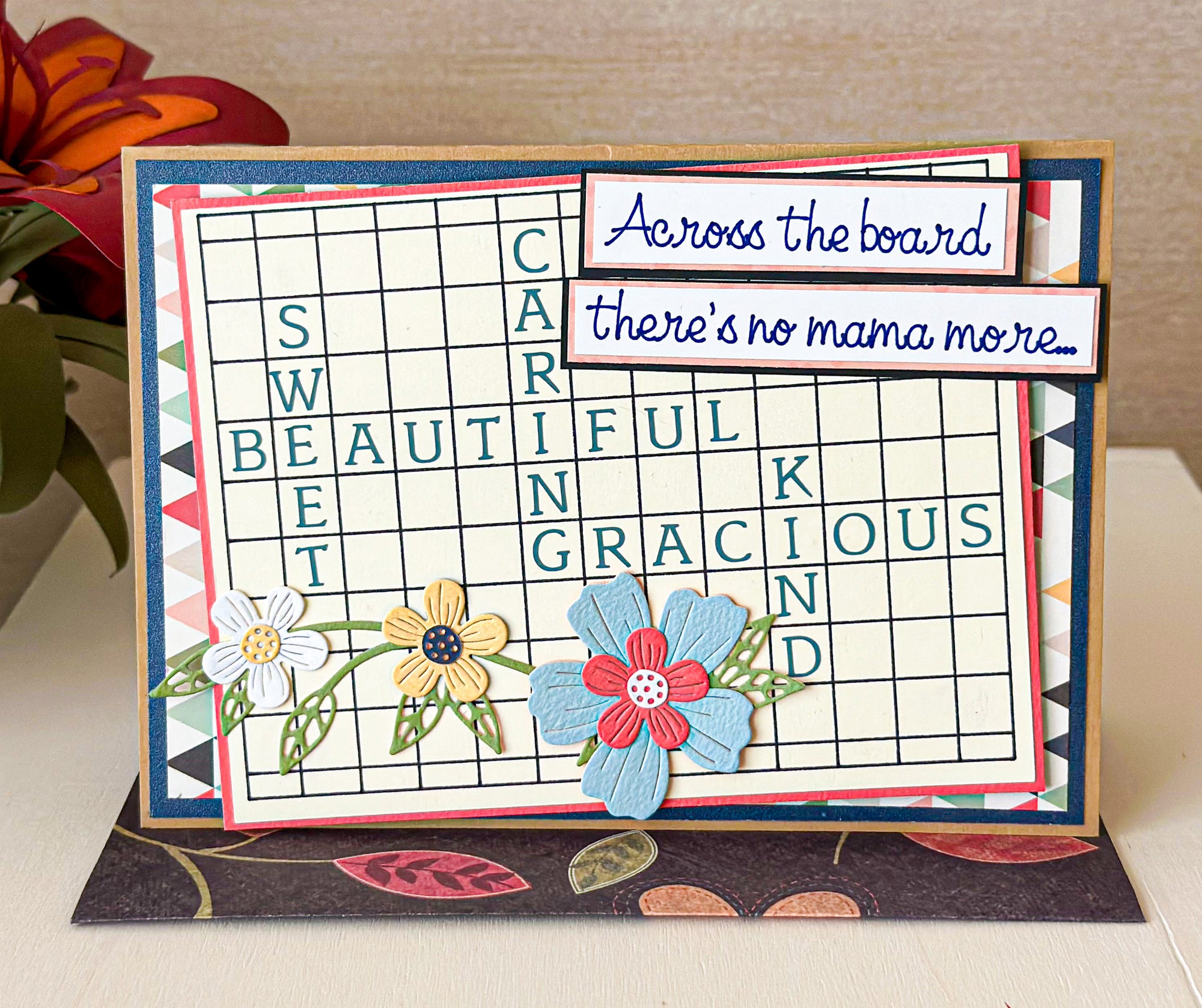 Crossword Mother's Day Card, Scrabble Mother's Day Card - New Beginning Designs