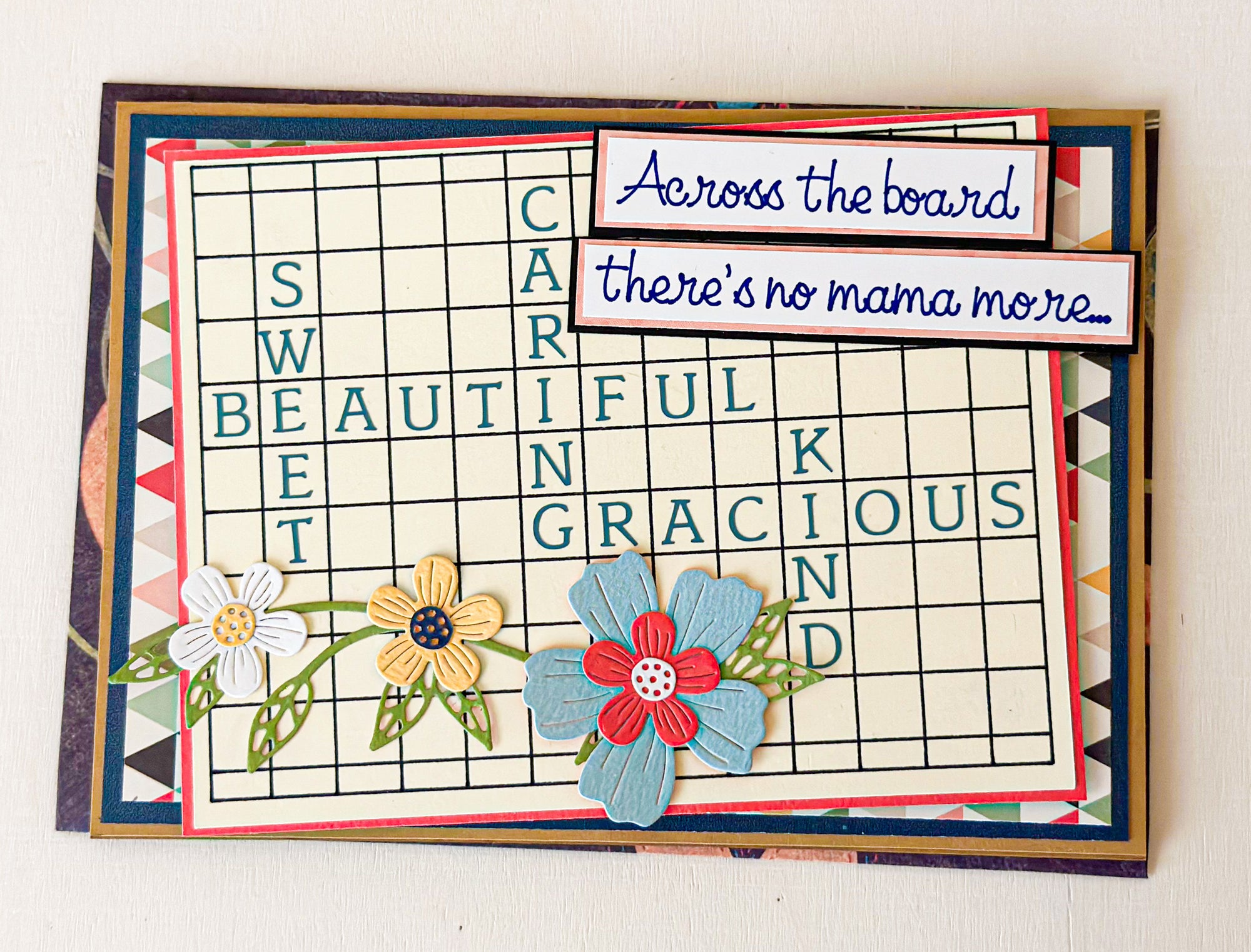 Crossword Mother's Day Card, Scrabble Mother's Day Card - New Beginning Designs