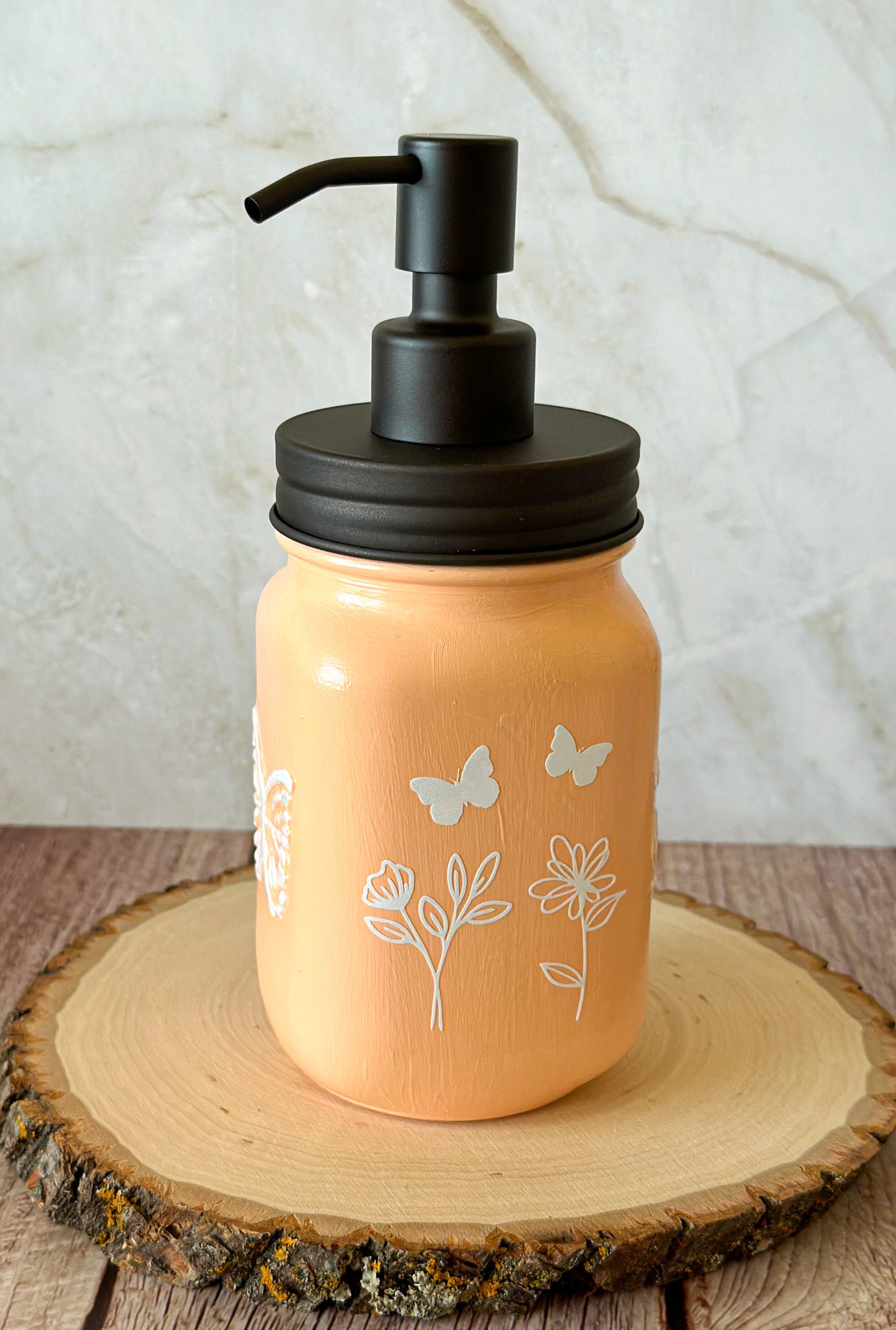 Butterfly Mason Jar Soap Dispenser - New Beginning Designs