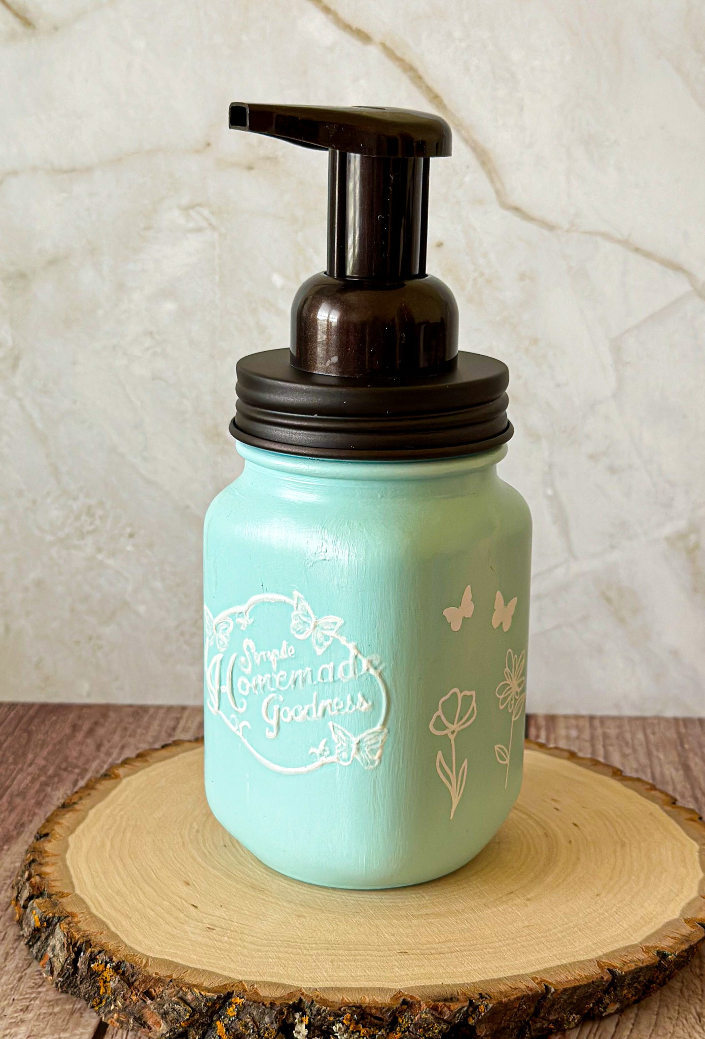 Butterfly Mason Jar Soap Dispenser - New Beginning Designs