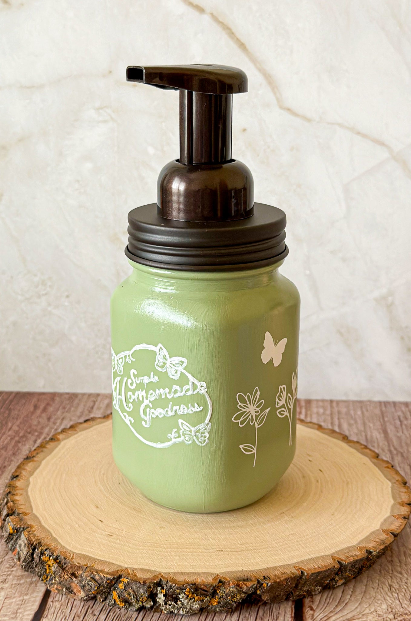 Butterfly Mason Jar Soap Dispenser - New Beginning Designs