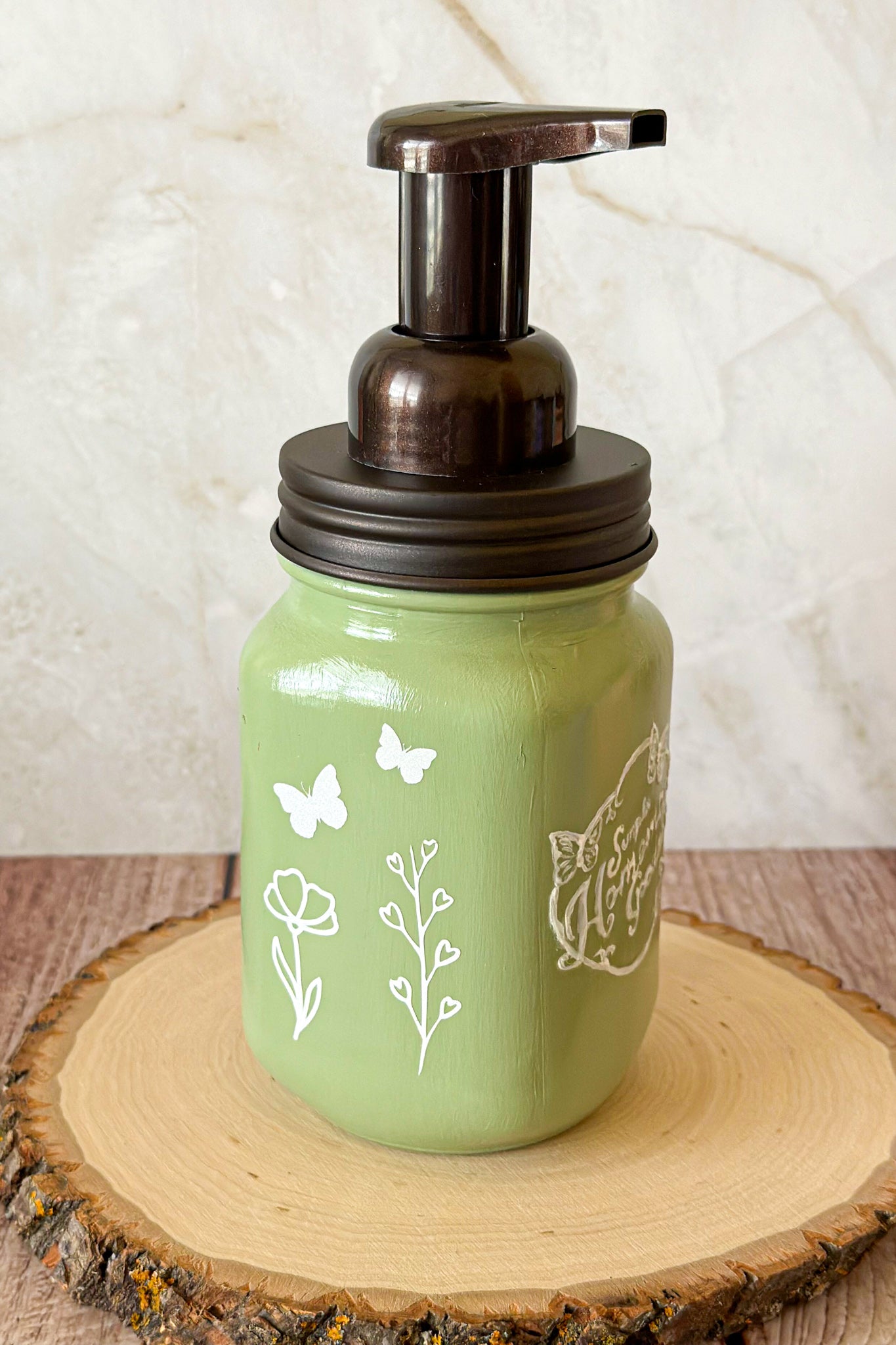 Butterfly Mason Jar Soap Dispenser - New Beginning Designs