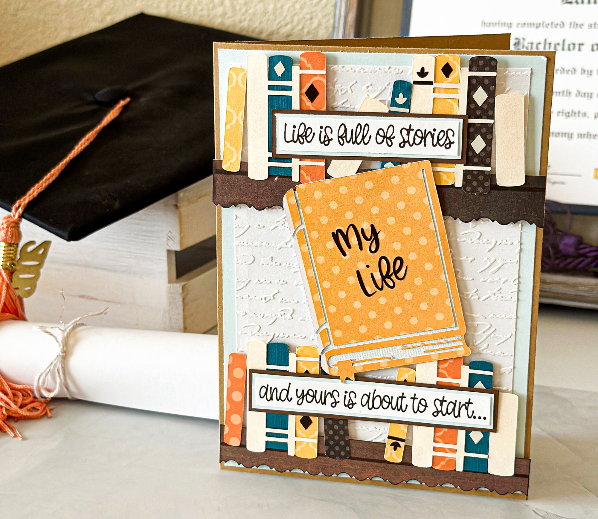 Book Graduation Card, Story Graduation Card, Card for High School Grad - New Beginning Designs