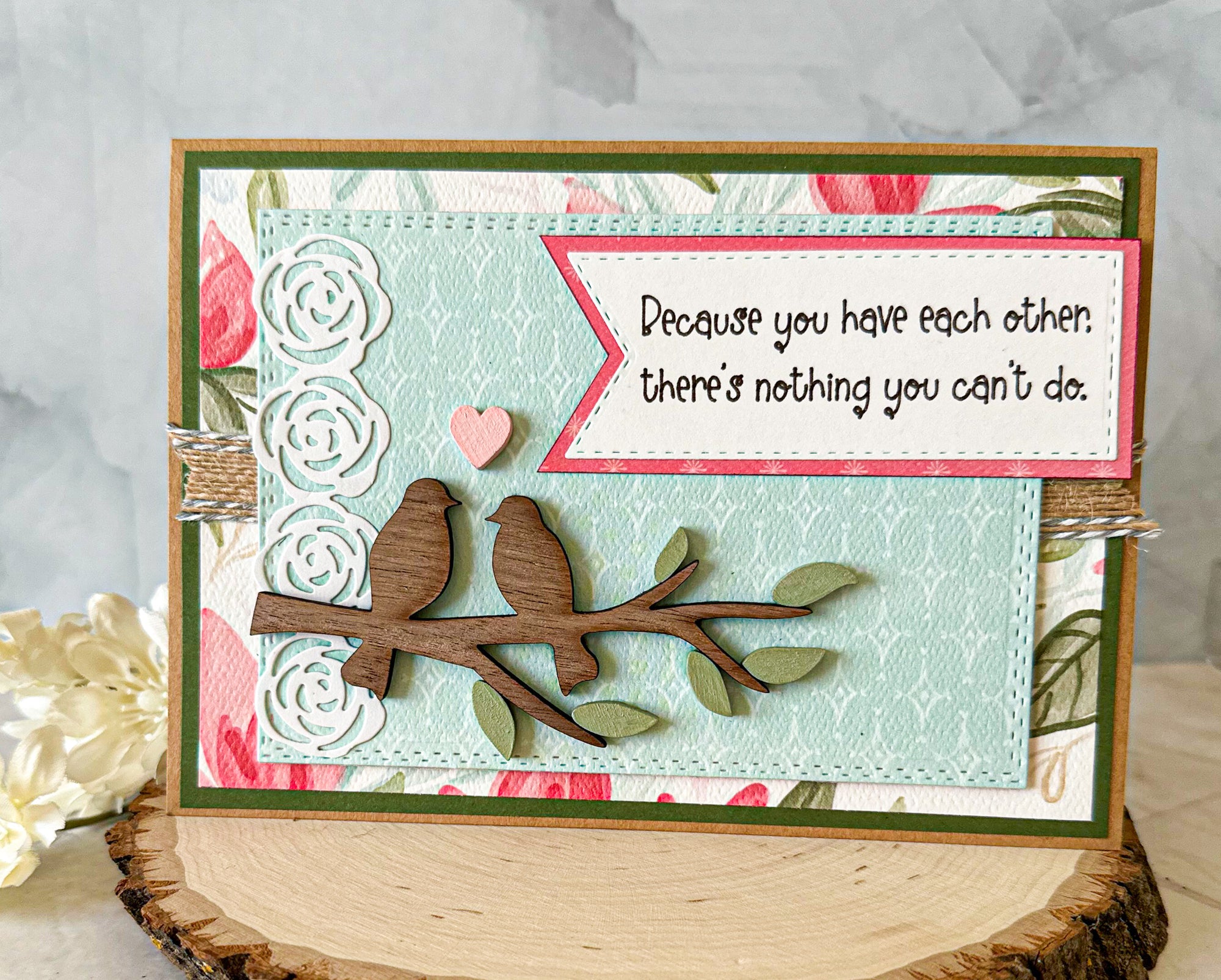 Love Birds Wedding Card, Newlyweds Wedding Card, Card for Married Couple