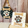 Mini Pawprint Sign, Mini Wooden Pawprint Decor, Dog Pawprint Decor, Tabletop Dog Sign, Mini Hanging Pawprint Sign, Sign for Dog Lovers