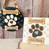 Mini Pawprint Sign, Mini Wooden Pawprint Decor, Dog Pawprint Decor, Tabletop Dog Sign, Mini Hanging Pawprint Sign, Sign for Dog Lovers