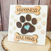 Mini Pawprint Sign, Mini Wooden Pawprint Decor, Dog Pawprint Decor, Tabletop Dog Sign, Mini Hanging Pawprint Sign, Sign for Dog Lovers