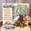 Mini Tree Scripture Art Sign, Mini Tree Tabletop Sign, Mini Tree Scripture Piece, Mixed Media Scripture Art