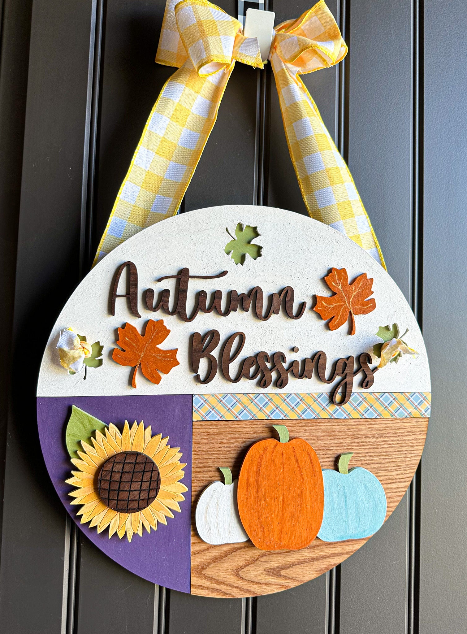 Autumn Blessing Door Sign, Fall Door Sign, Autumn Door Decor, Fall Door Decorations