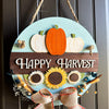 Happy Harvest Door Sign, Fall Harvest Door Decor, Handmade Wooden Fall Sign, Fall Decor for Front Door