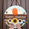 Happy Harvest Door Sign, Fall Harvest Door Decor, Handmade Wooden Fall Sign, Fall Decor for Front Door