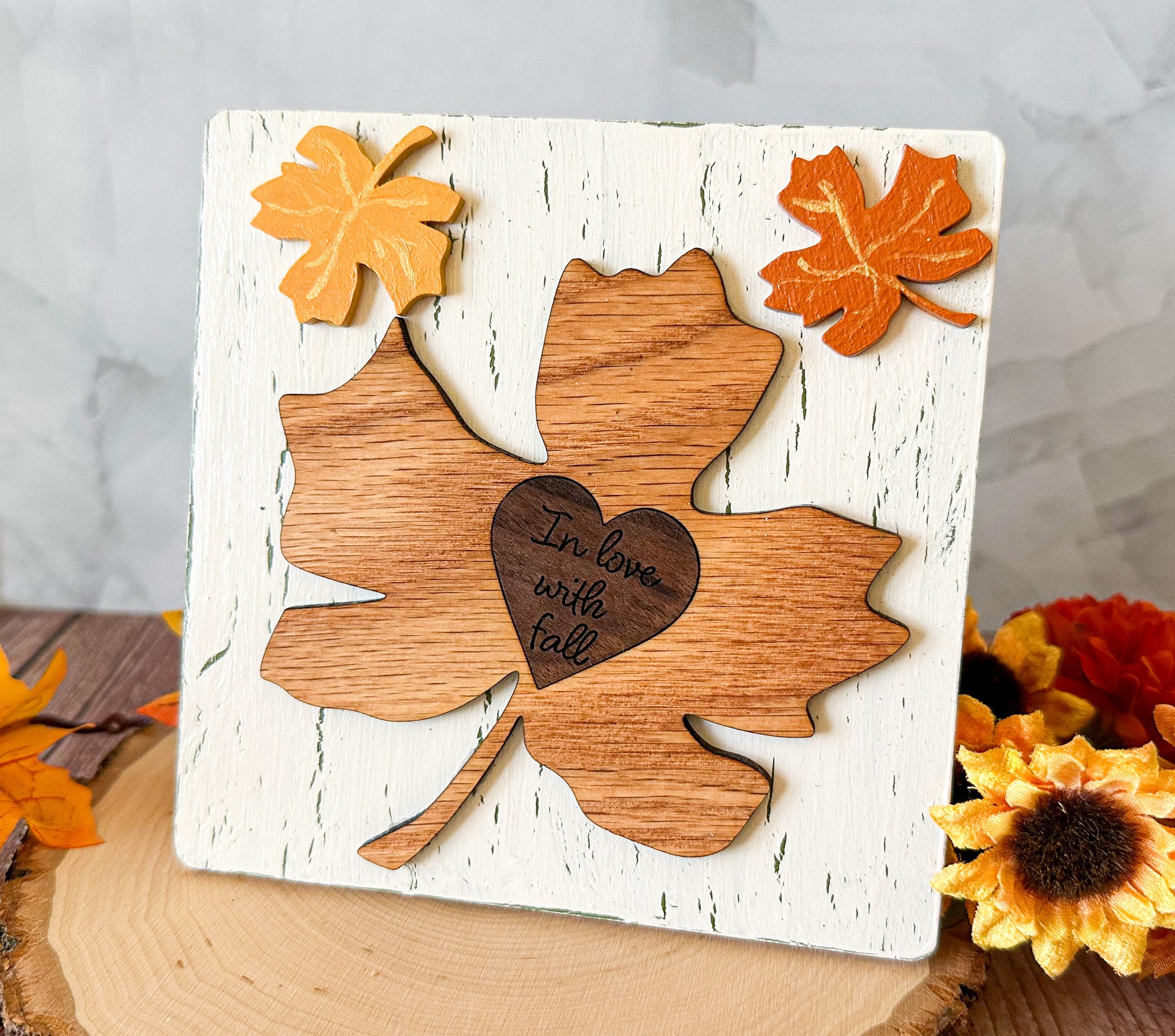 Mini Leaf Fall Sign, Mini Leaf Fall Decor, Mini Leaf Tabletop Decor, Leaves Fall Decor