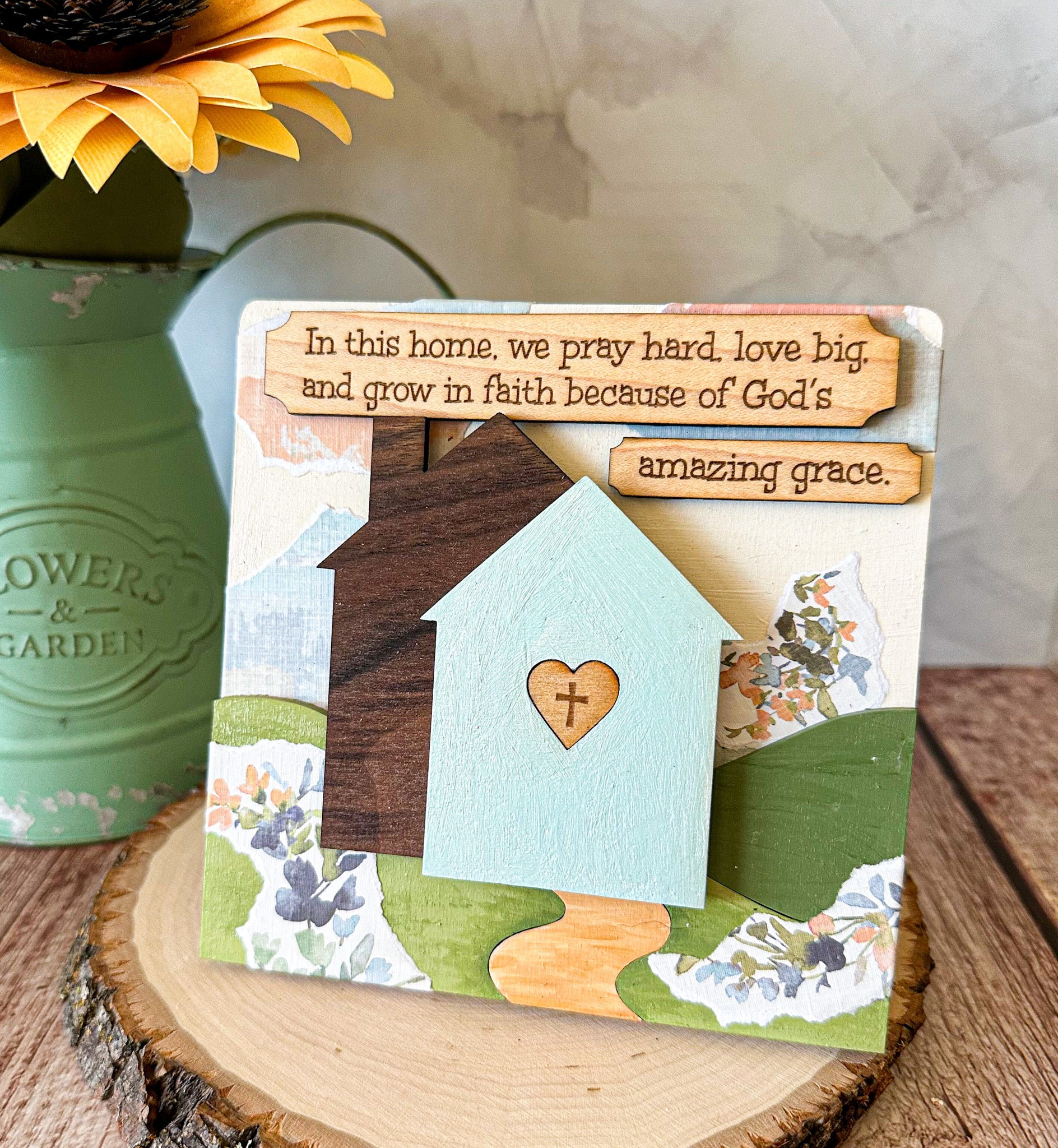 In this House Mini Art Piece, In This Home Tabletop Decor, Christian Home Decor, Christian Mini Sign