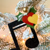 Music Note Christmas Ornament, Christmas Ornament for Musician - New Beginning Designs
