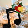Music Note Christmas Ornament, Christmas Ornament for Musician - New Beginning Designs