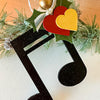 Music Note Christmas Ornament, Christmas Ornament for Musician - New Beginning Designs