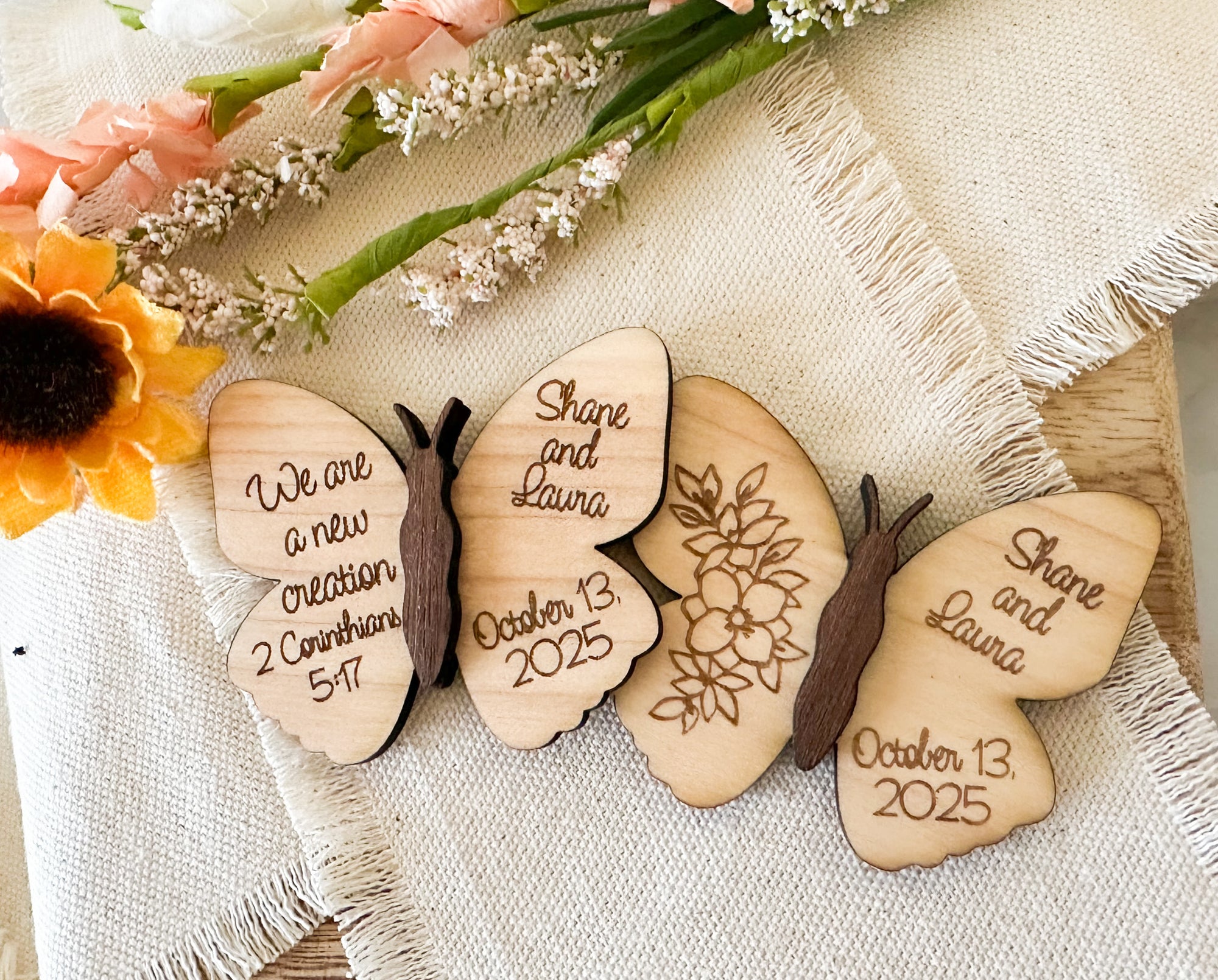 Butterfly Magnet Wedding Favors - New Beginning Designs