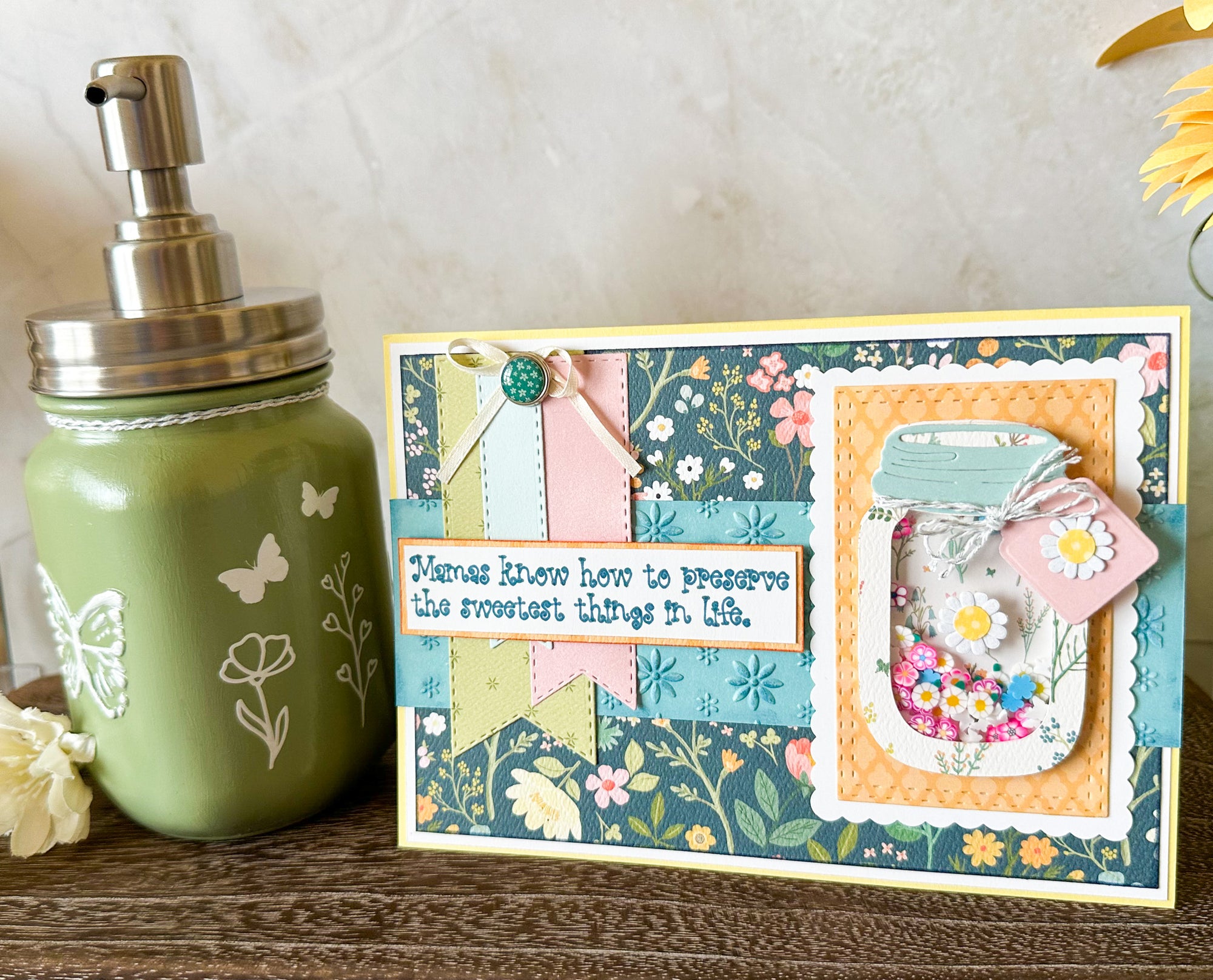 Mason Jar Mother's Day Card - New Beginning Designs
