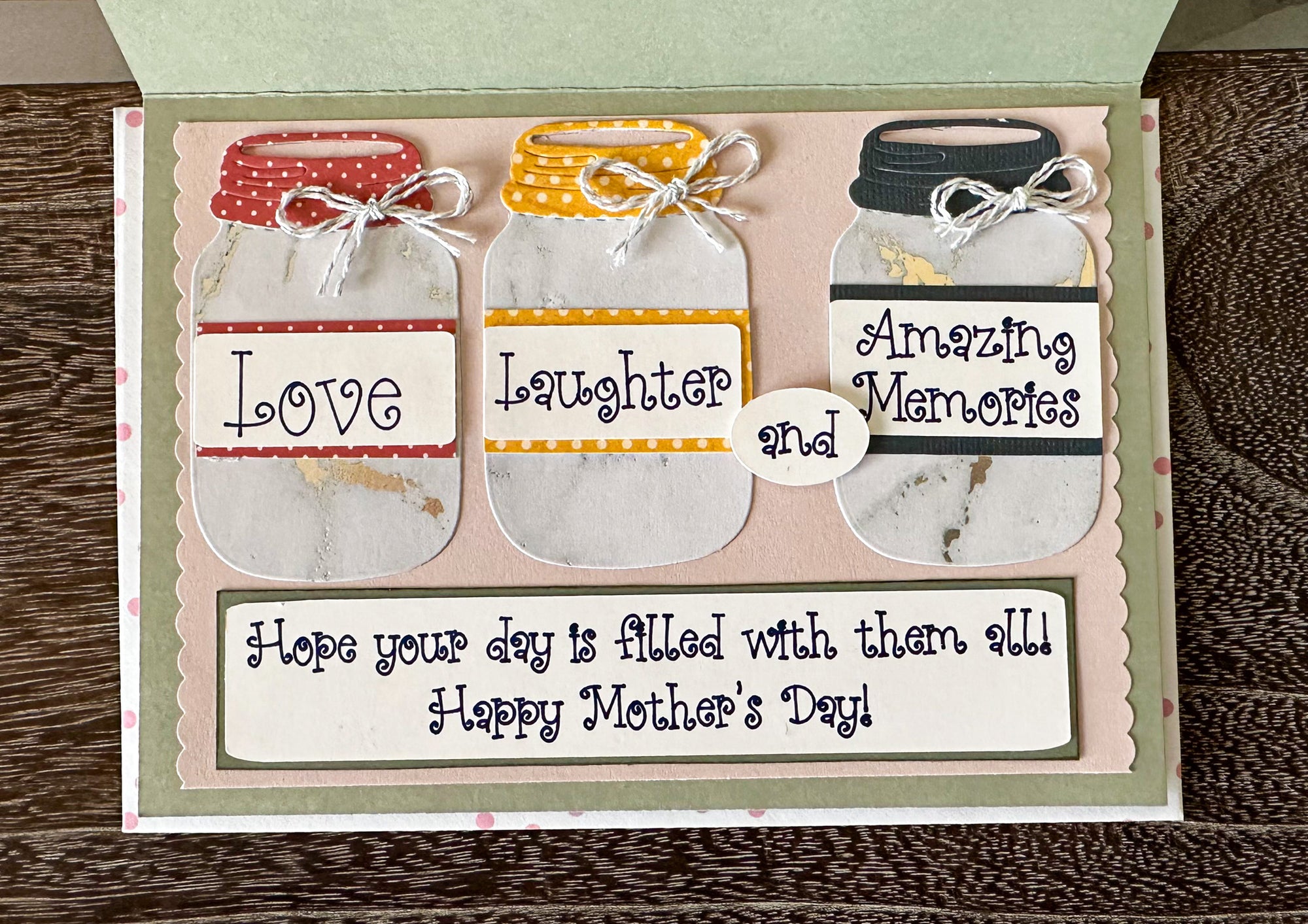 Mason Jar Mother's Day Card - New Beginning Designs