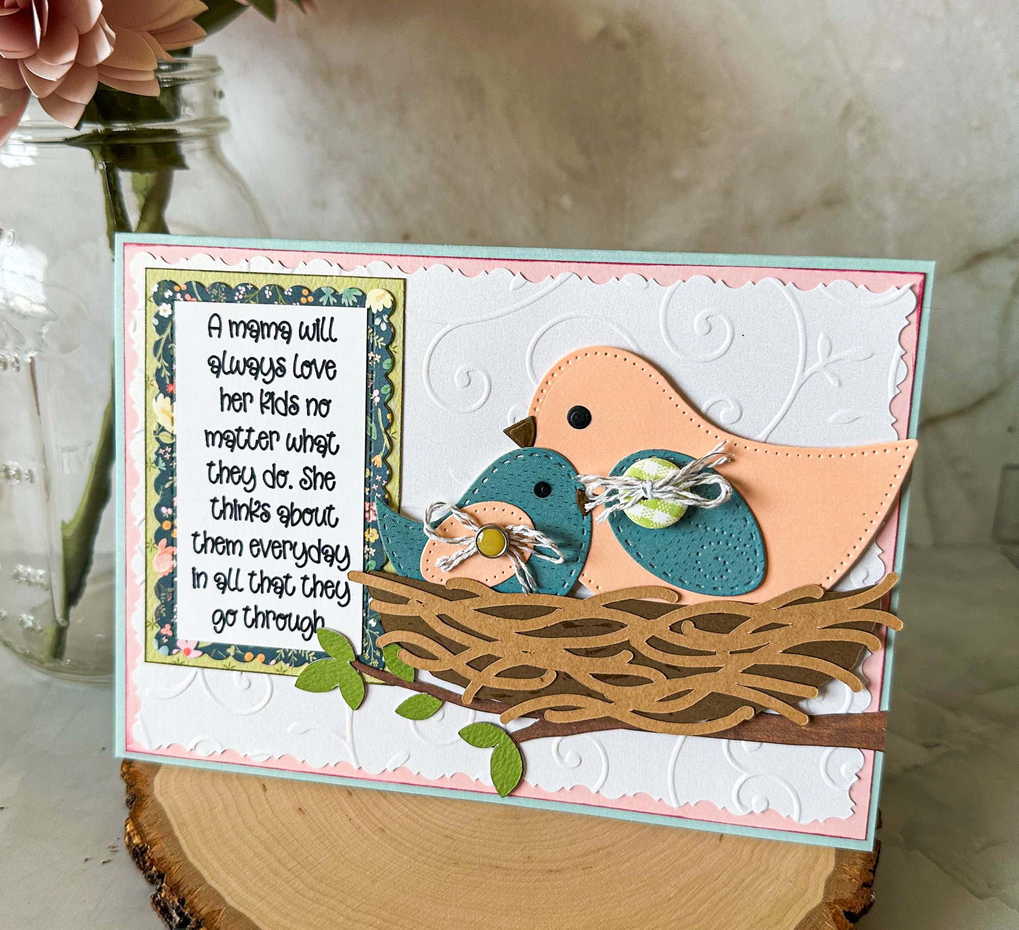 Mama Bird Mother's Day Card, Bird Mom Mother's Day Card - New Beginning Designs