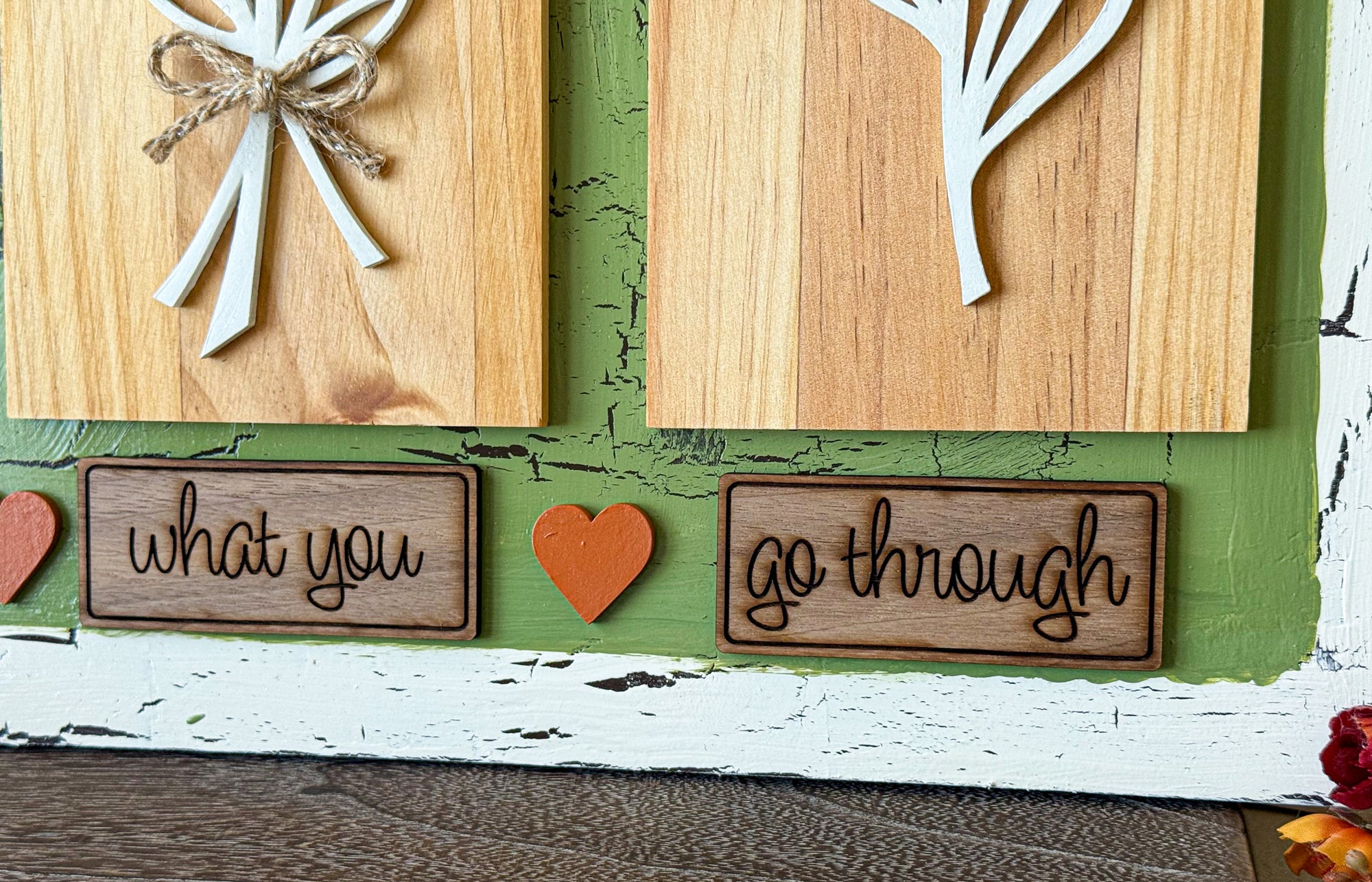 Floral Wood Wall Art, Drawn Flowers Art Piece - New Beginning Designs