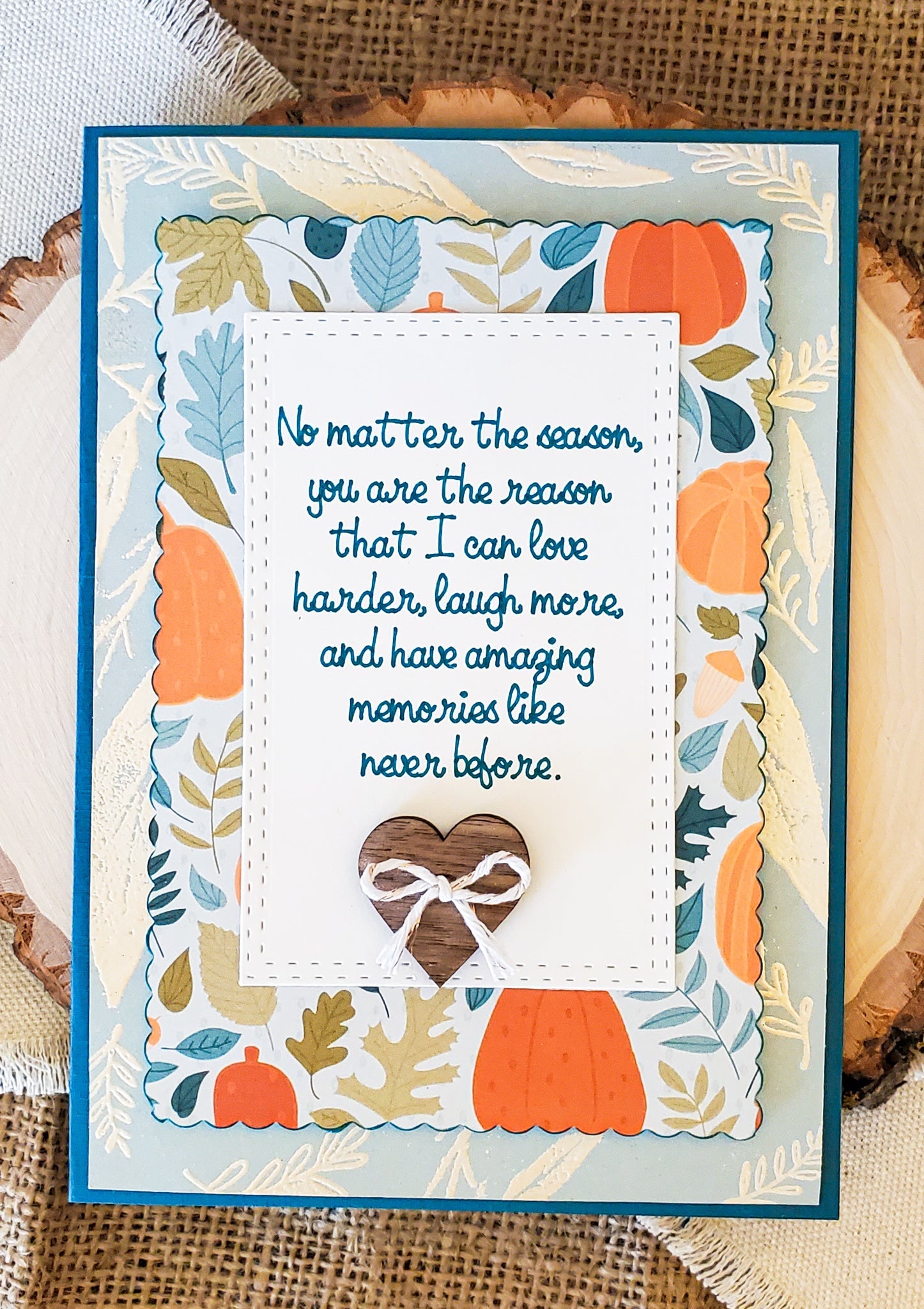 Autumn Leaves Anniversary Card - New Beginning Designs