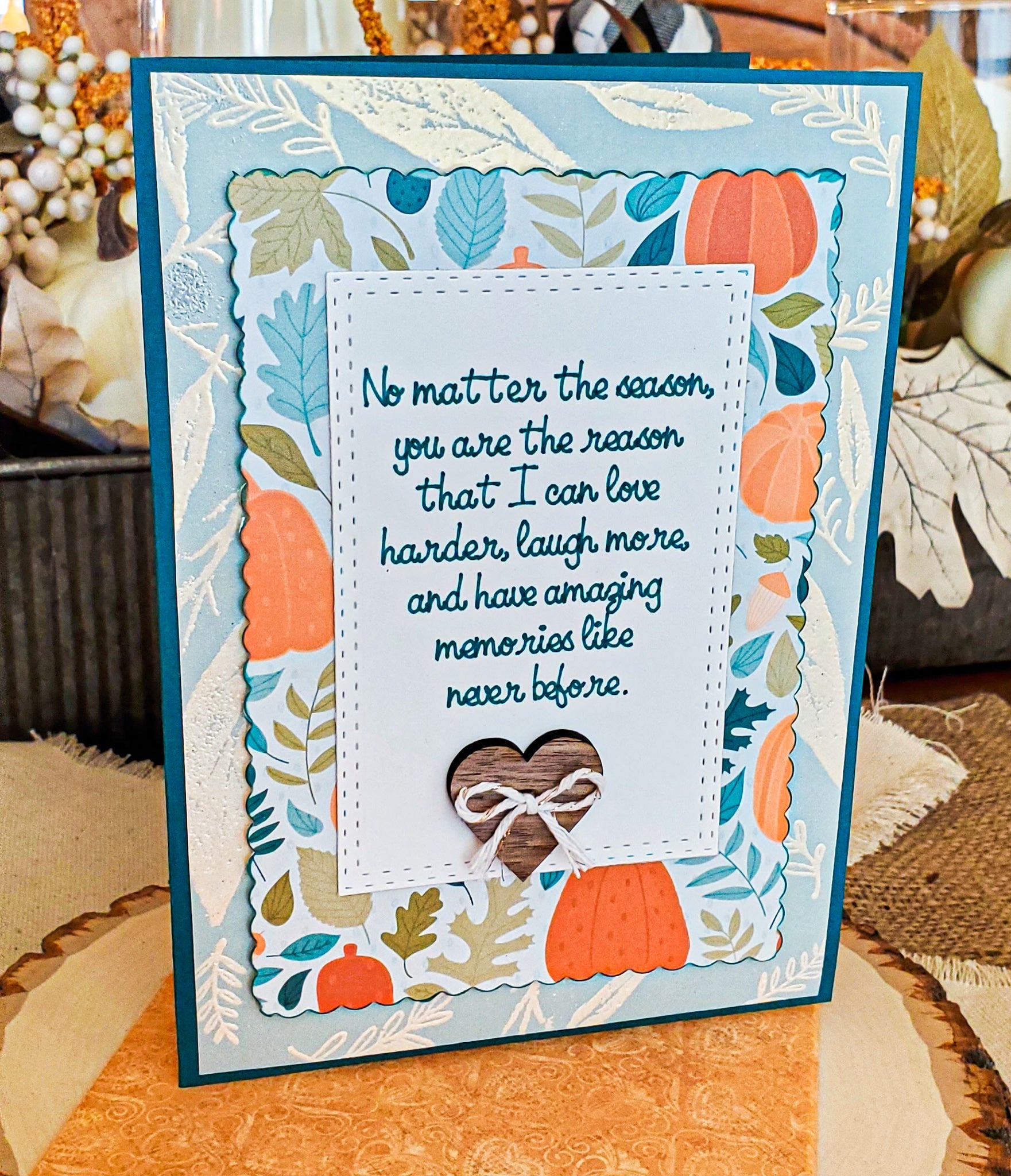 Autumn Leaves Anniversary Card - New Beginning Designs