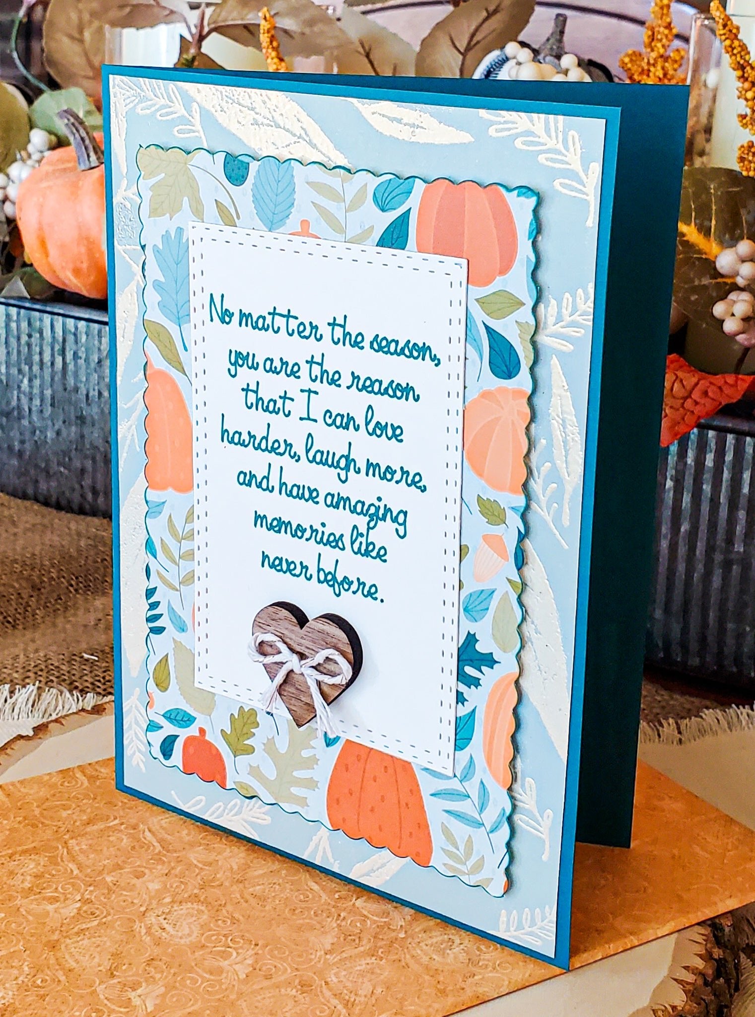 Autumn Leaves Anniversary Card - New Beginning Designs