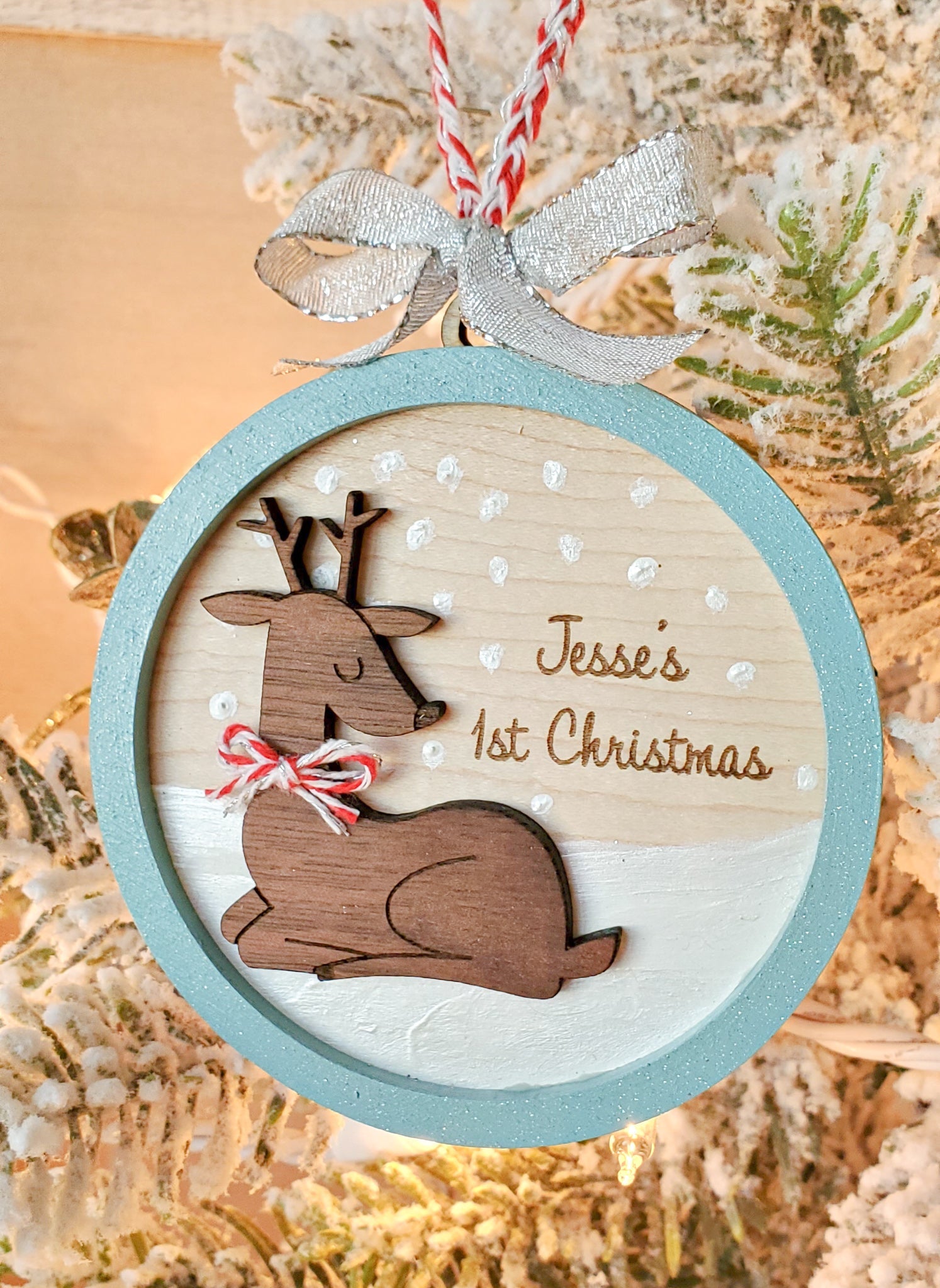 【さくら】 Baby's First Christmas Baby's First Christmas Reindeer Girl and Boy Christmas