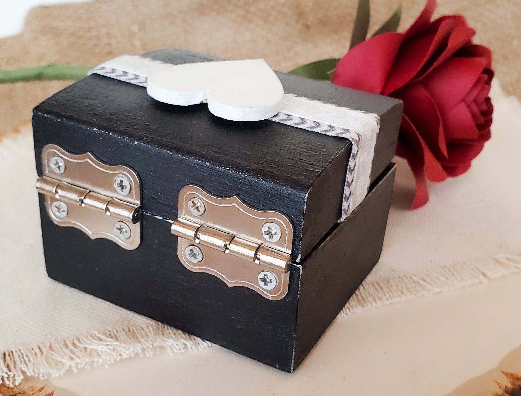 Black Engagement Ring Box - New Beginning Designs