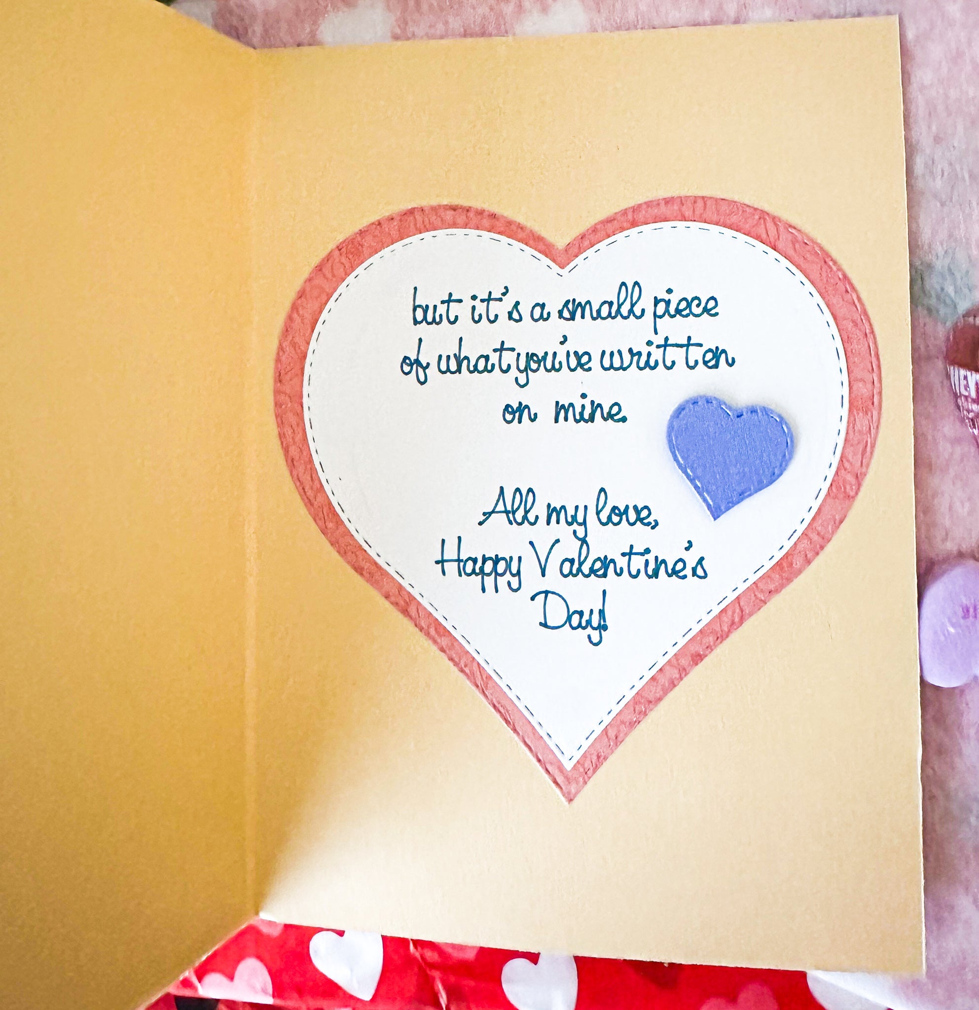 Candy Heart Valentine Greeting Card - New Beginning Designs