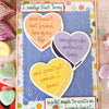 Candy Heart Valentine Greeting Card - New Beginning Designs