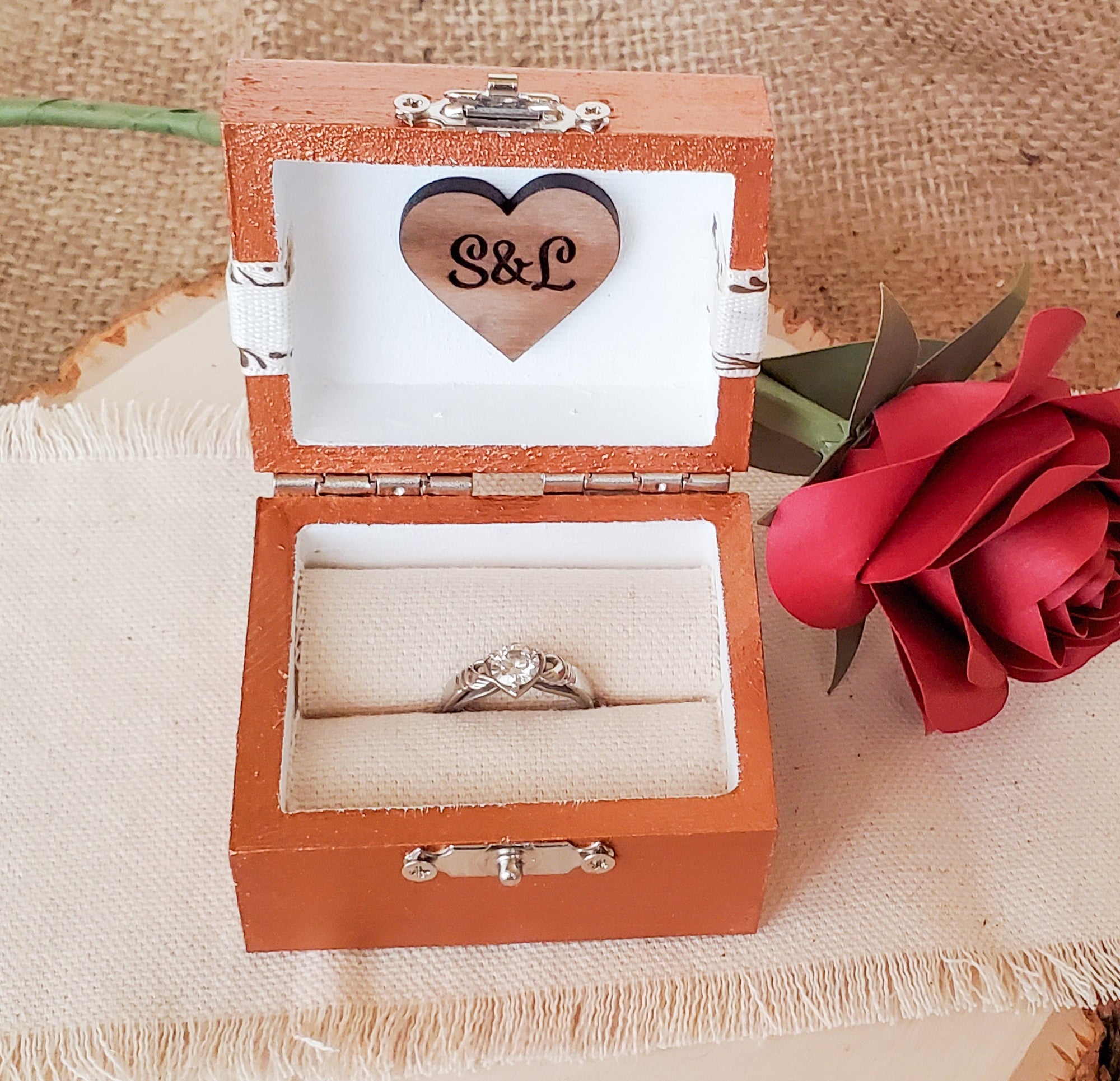 Copper Engagement Ring Box - New Beginning Designs